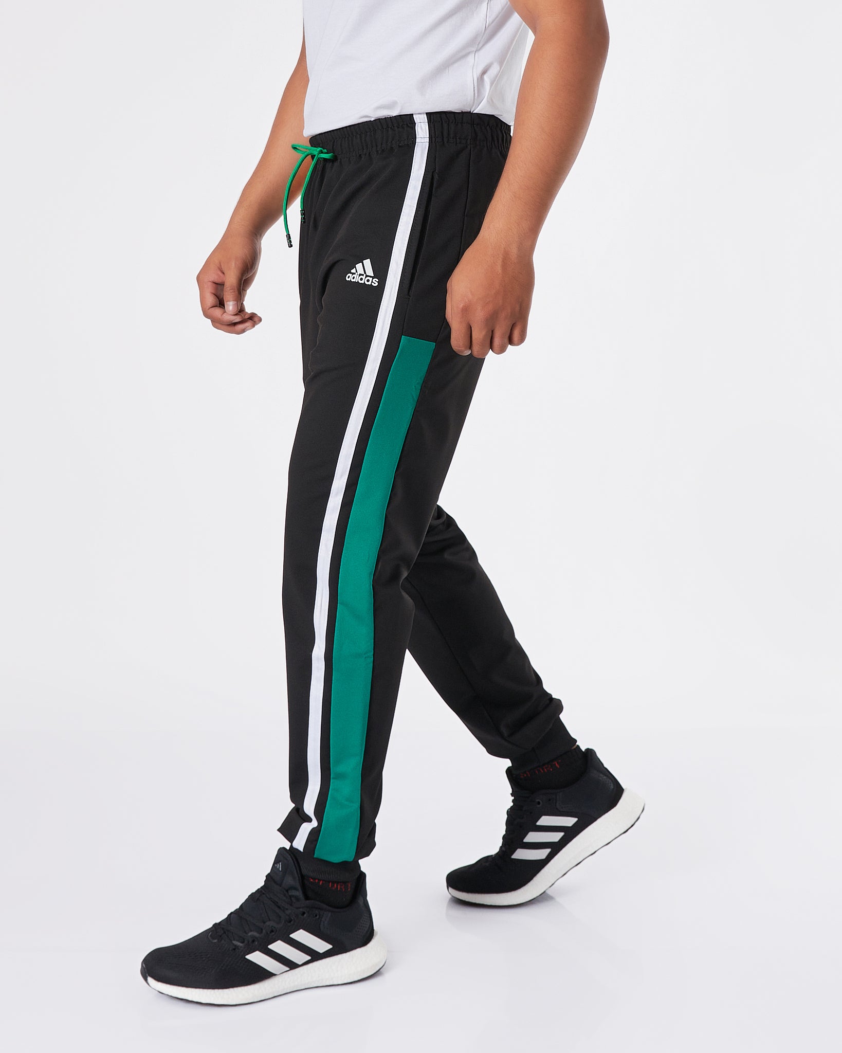 ADI Color Blocked Men Black Zipped Track Pants 19.90