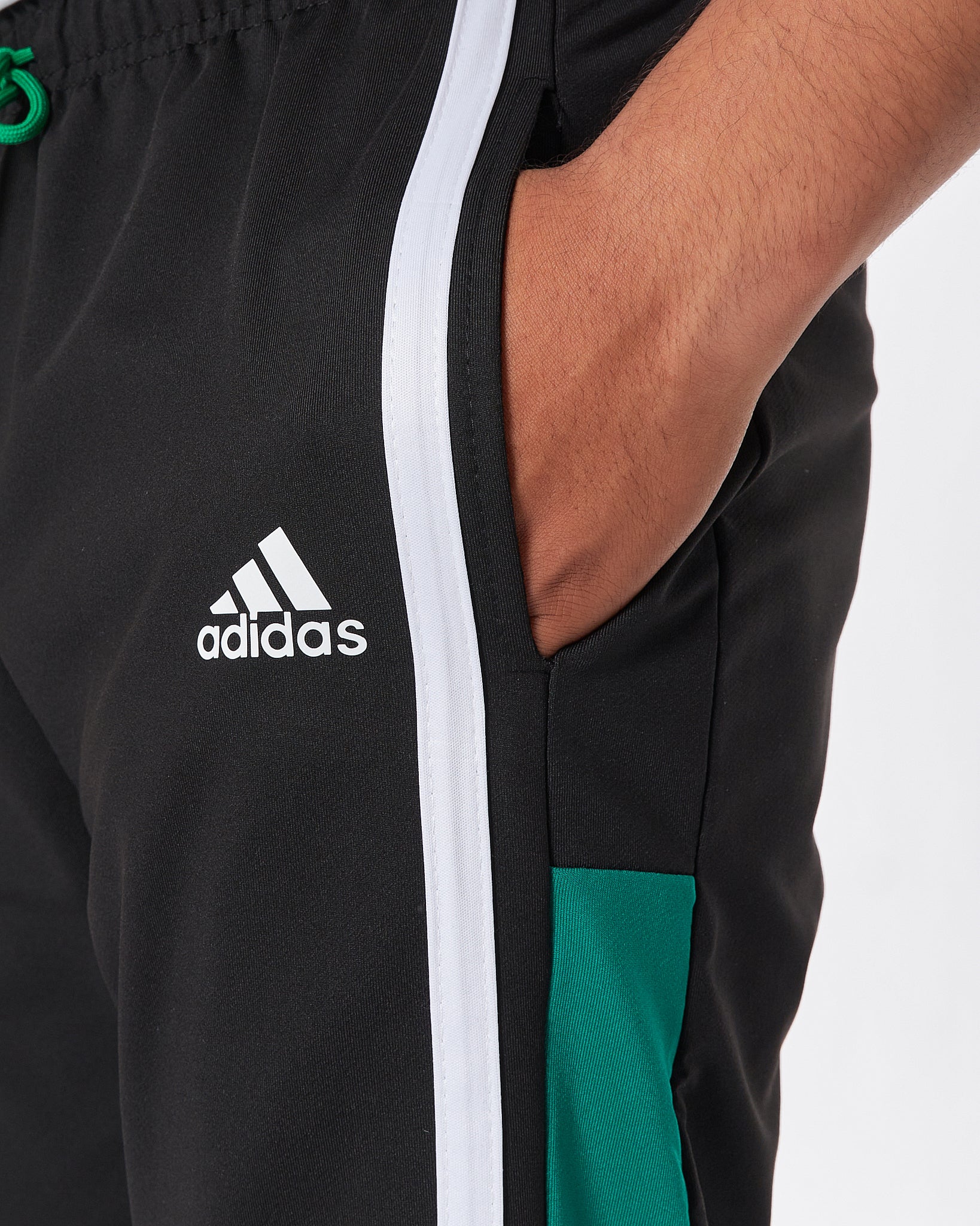 Green and black adidas pants hot sale