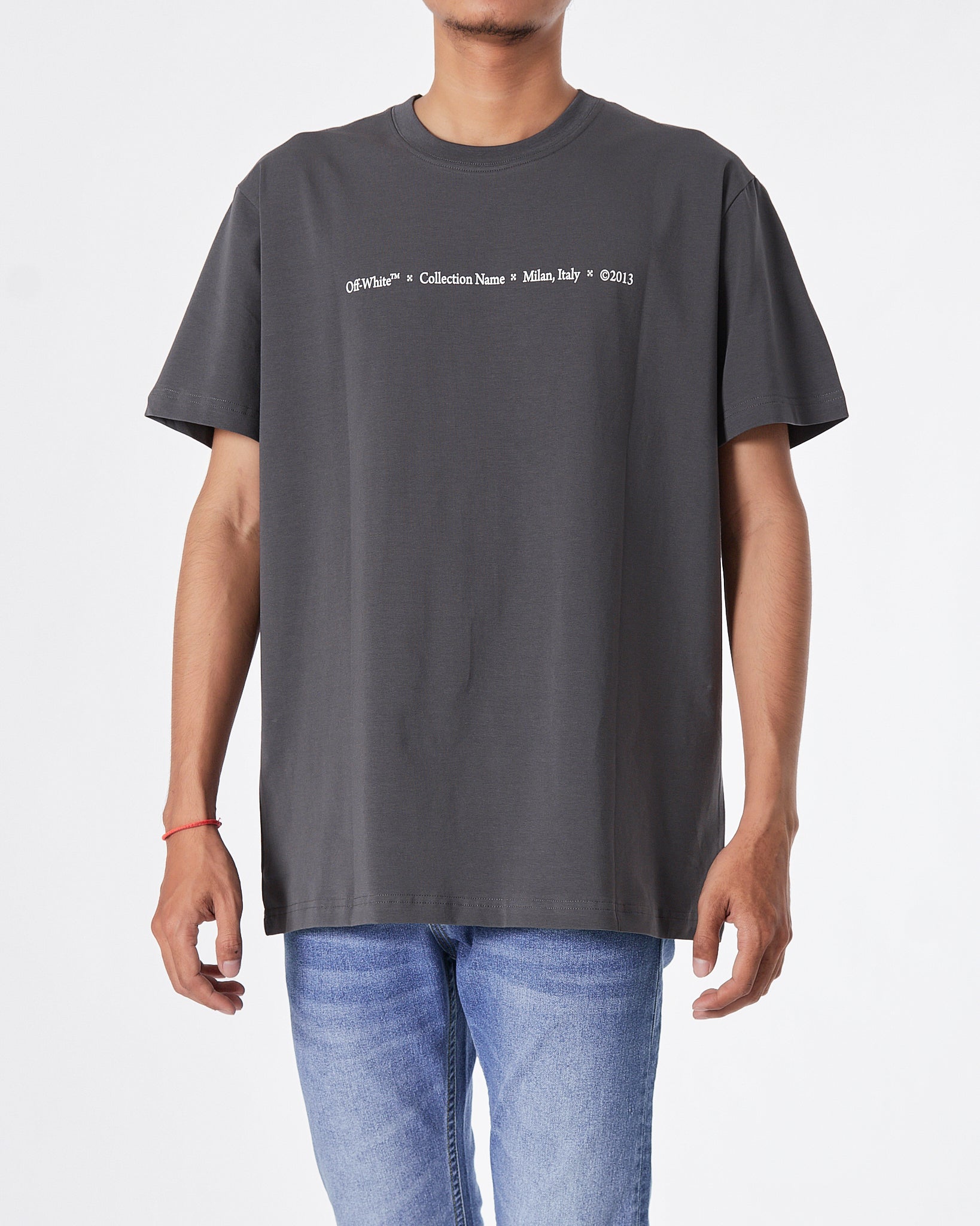 OW Teddy Bear Printed Men Grey T-Shirt 18.90