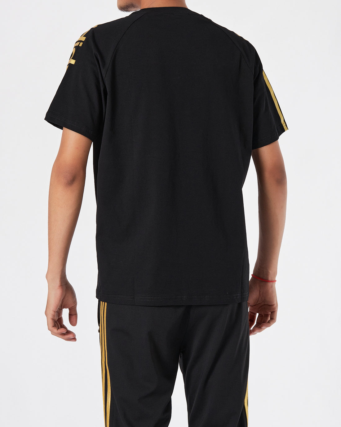 ADI Gold Striped Men Black Sport T-Shirt 15.90