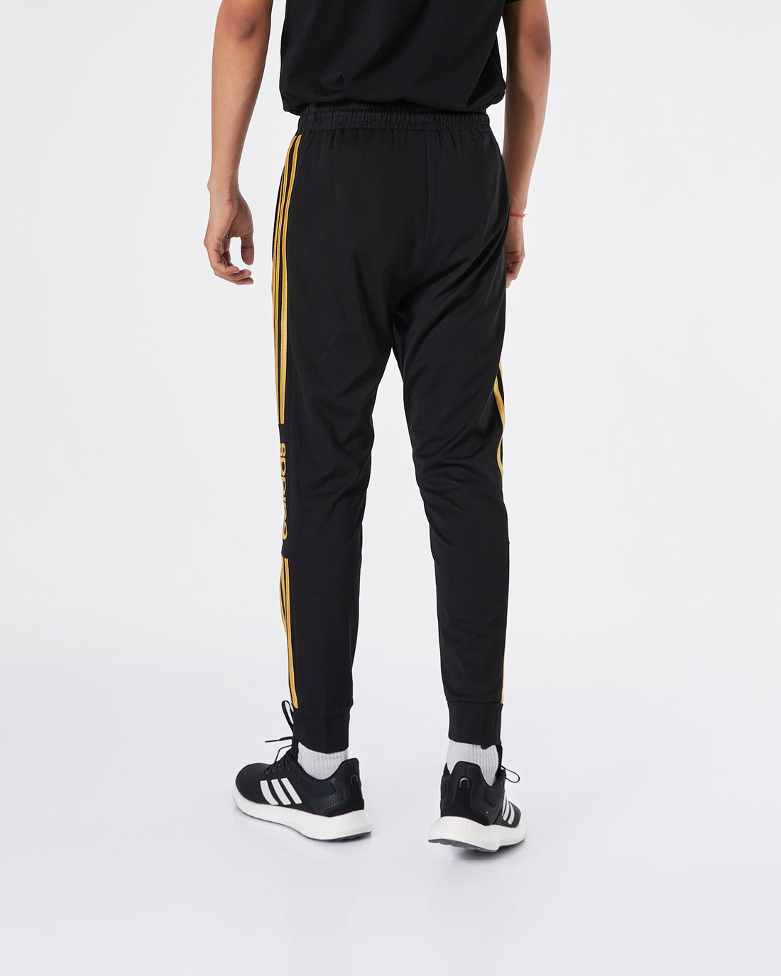 ADI Gold Striped Men Black Track Pants 19.90