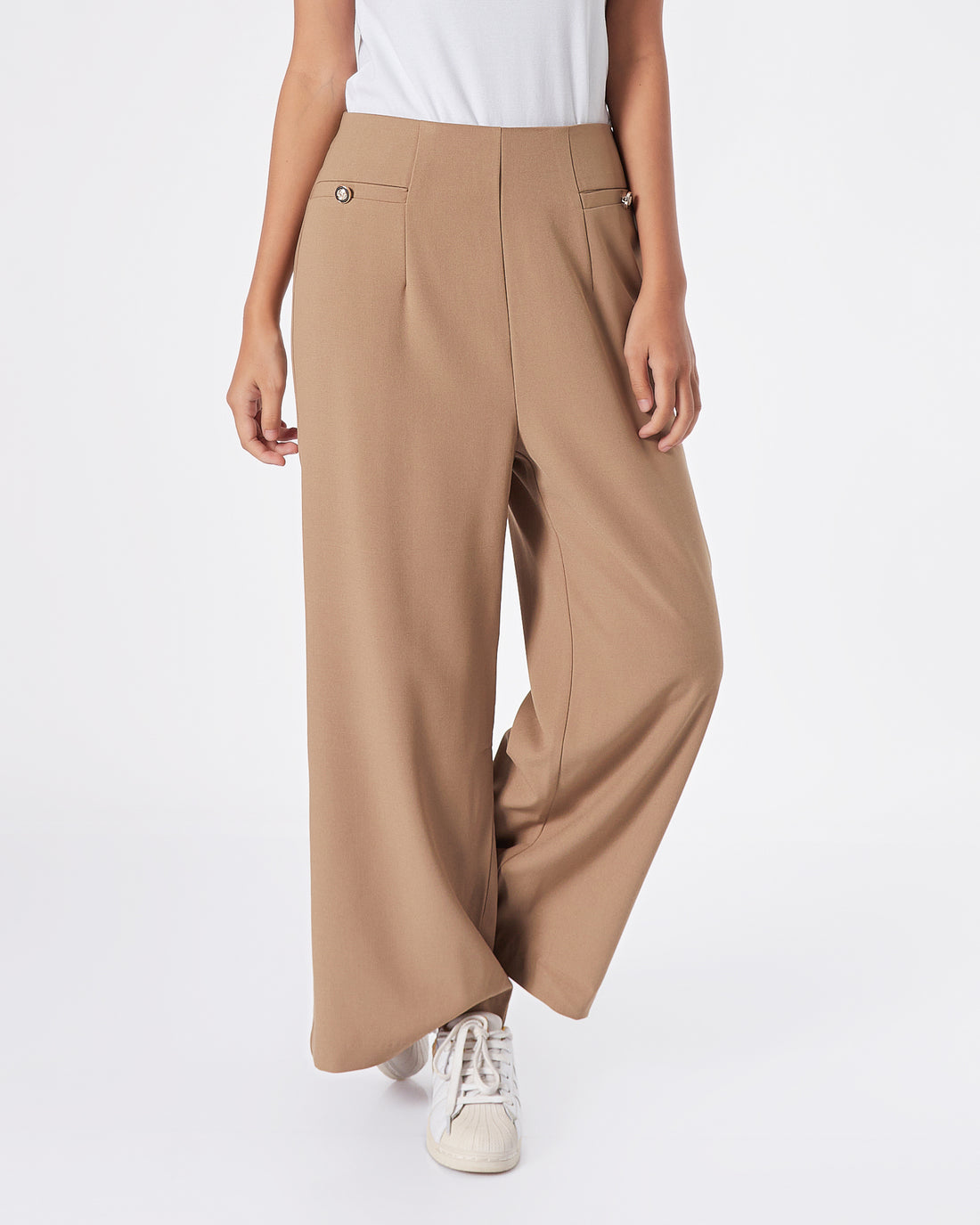 Front Pocket Wide Leg Lady Pants 17.50