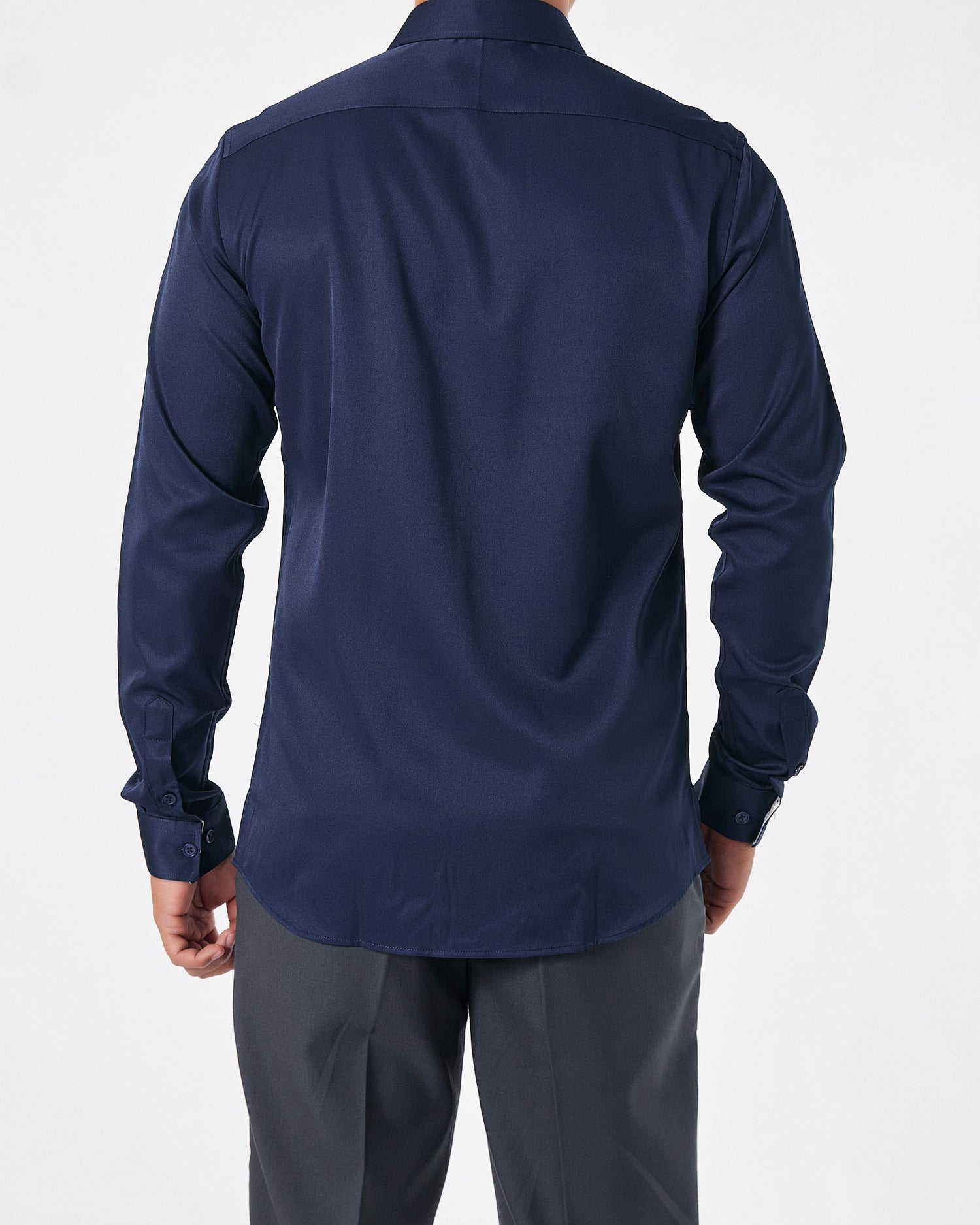 FEN Logo Embroidered Men Blue Shirts Long Sleeve 22.90