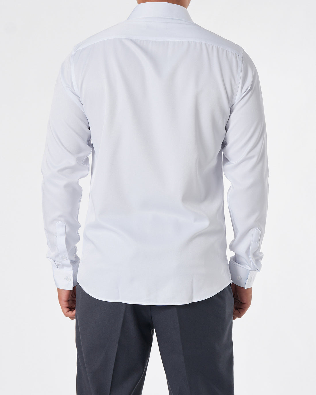 FEN Logo Embroidered Men White Shirts Long Sleeve 22.90
