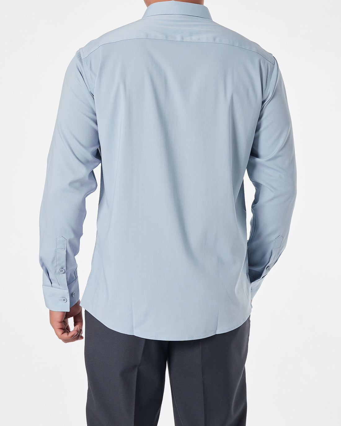 NK Slim Fit Men Grey Shirts Long Sleeve 25.90