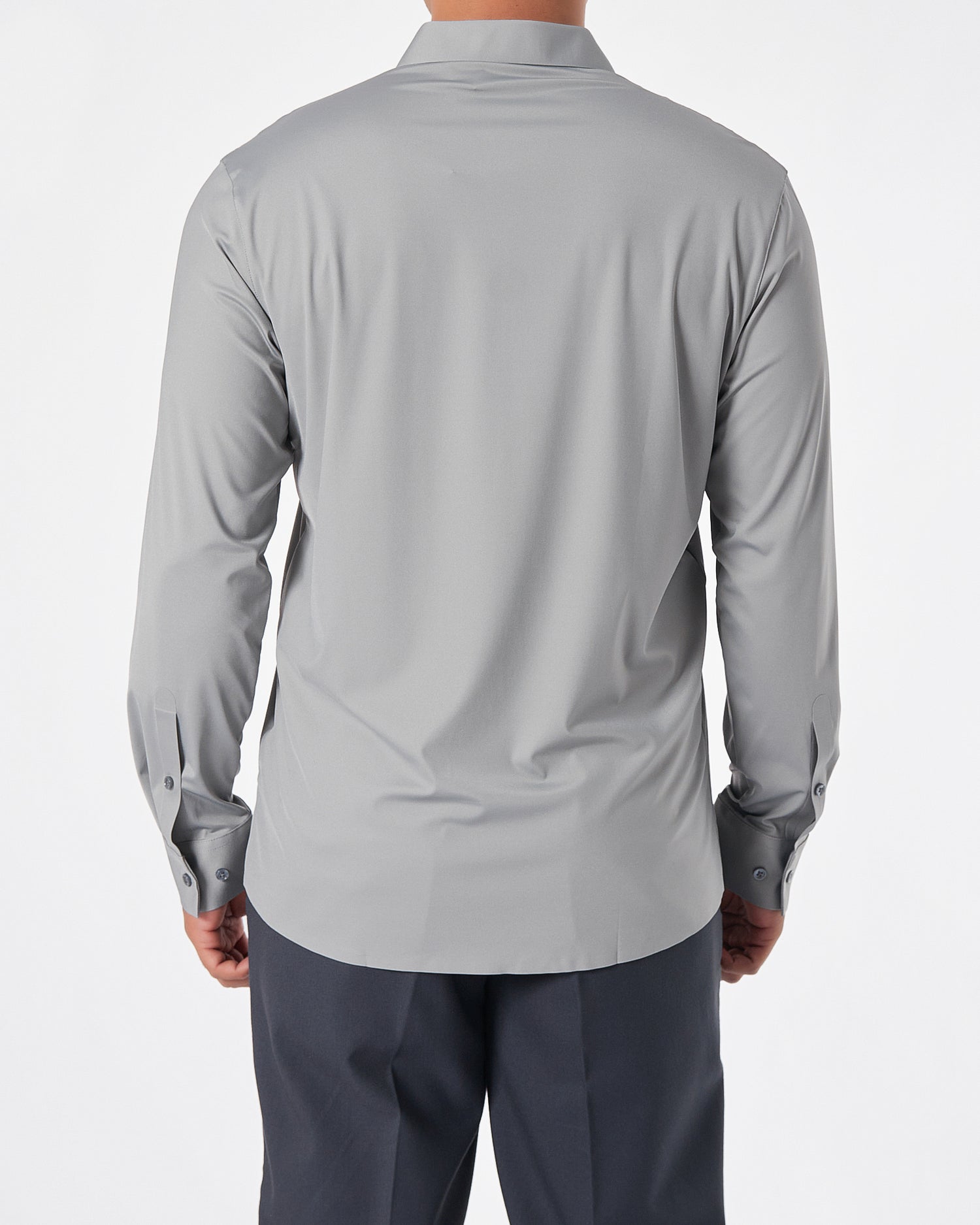 NK Stretchable Men Grey  Shirts Long Sleeve 24.90