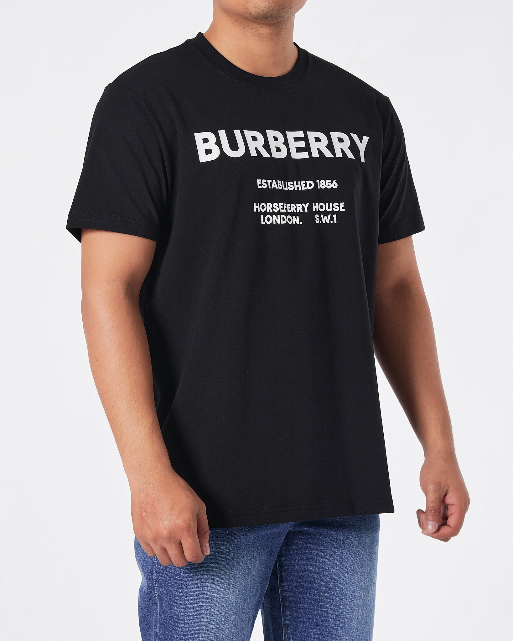 BUR Logo Printed Men Black T-Shirt 16.90