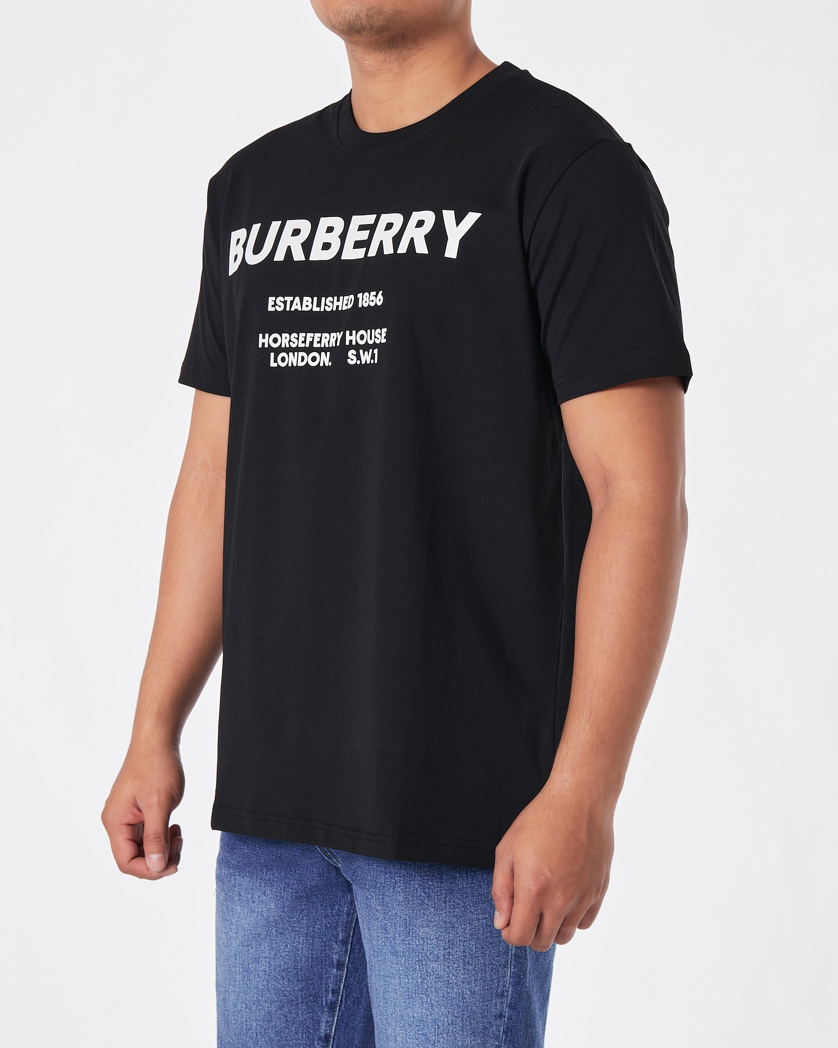 BUR Logo Printed Men Black T-Shirt 16.90