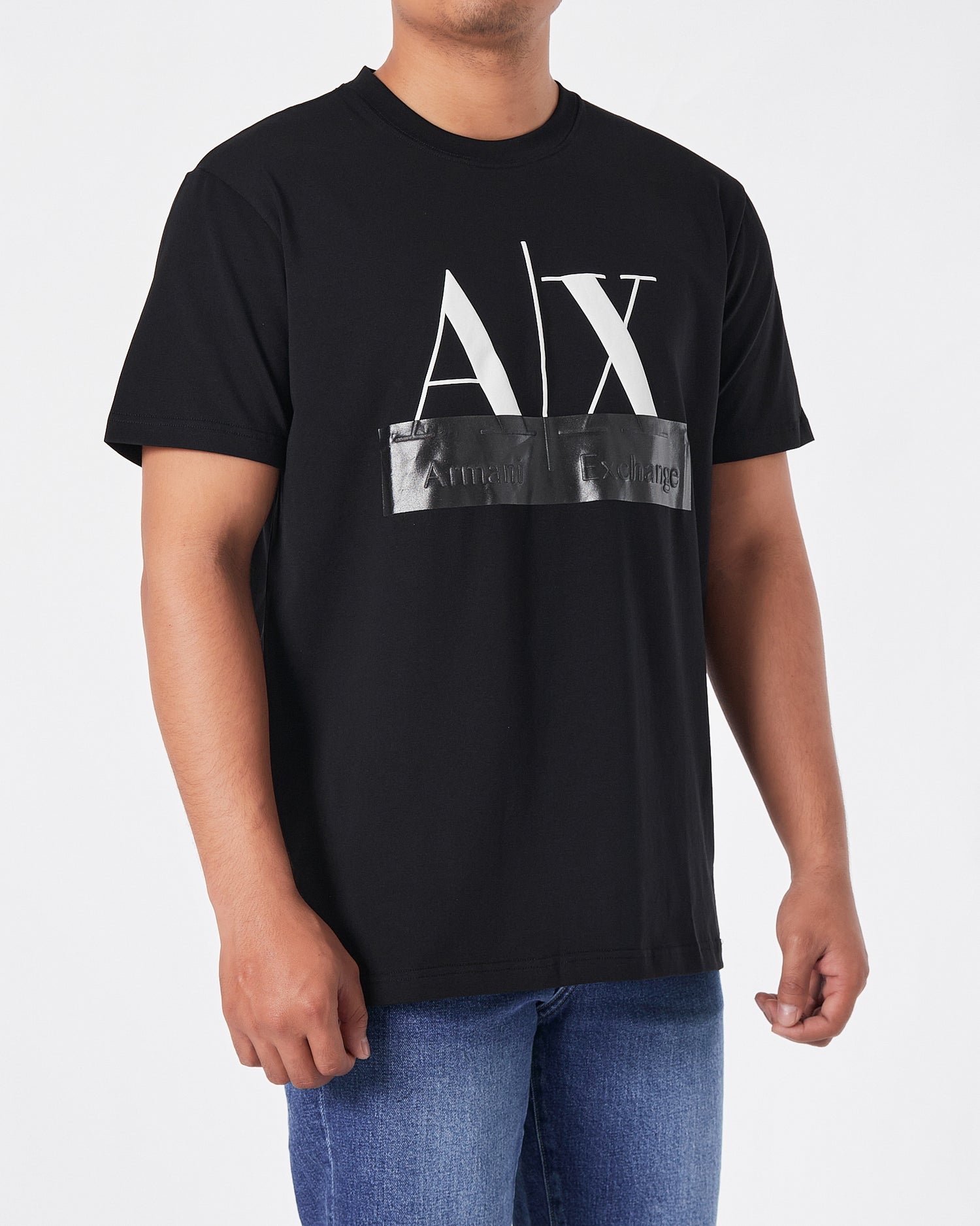 ARM AX Logo Printed Men Black T-Shirt 16.90