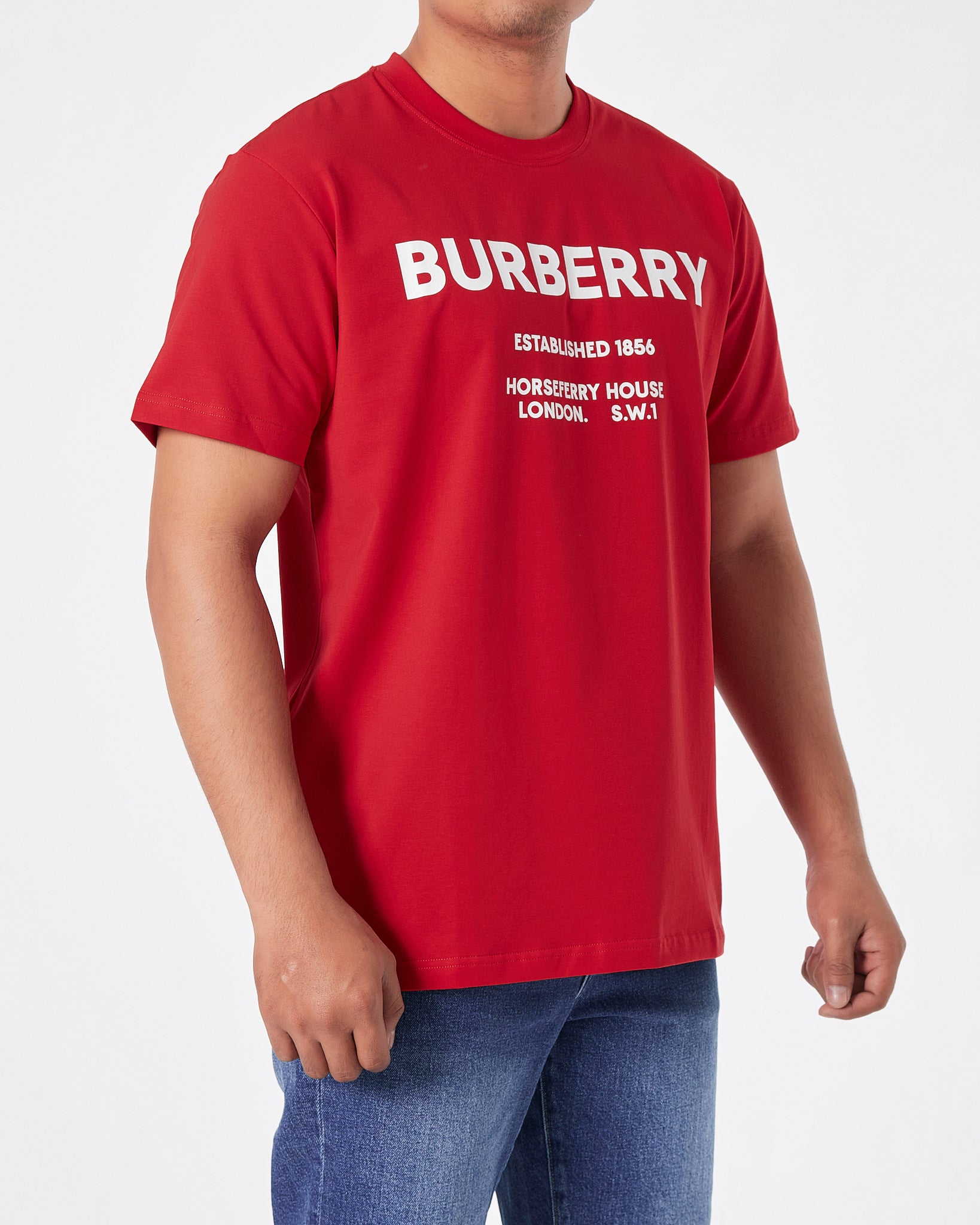 BUR Logo Printed Men Red T-Shirt 16.90