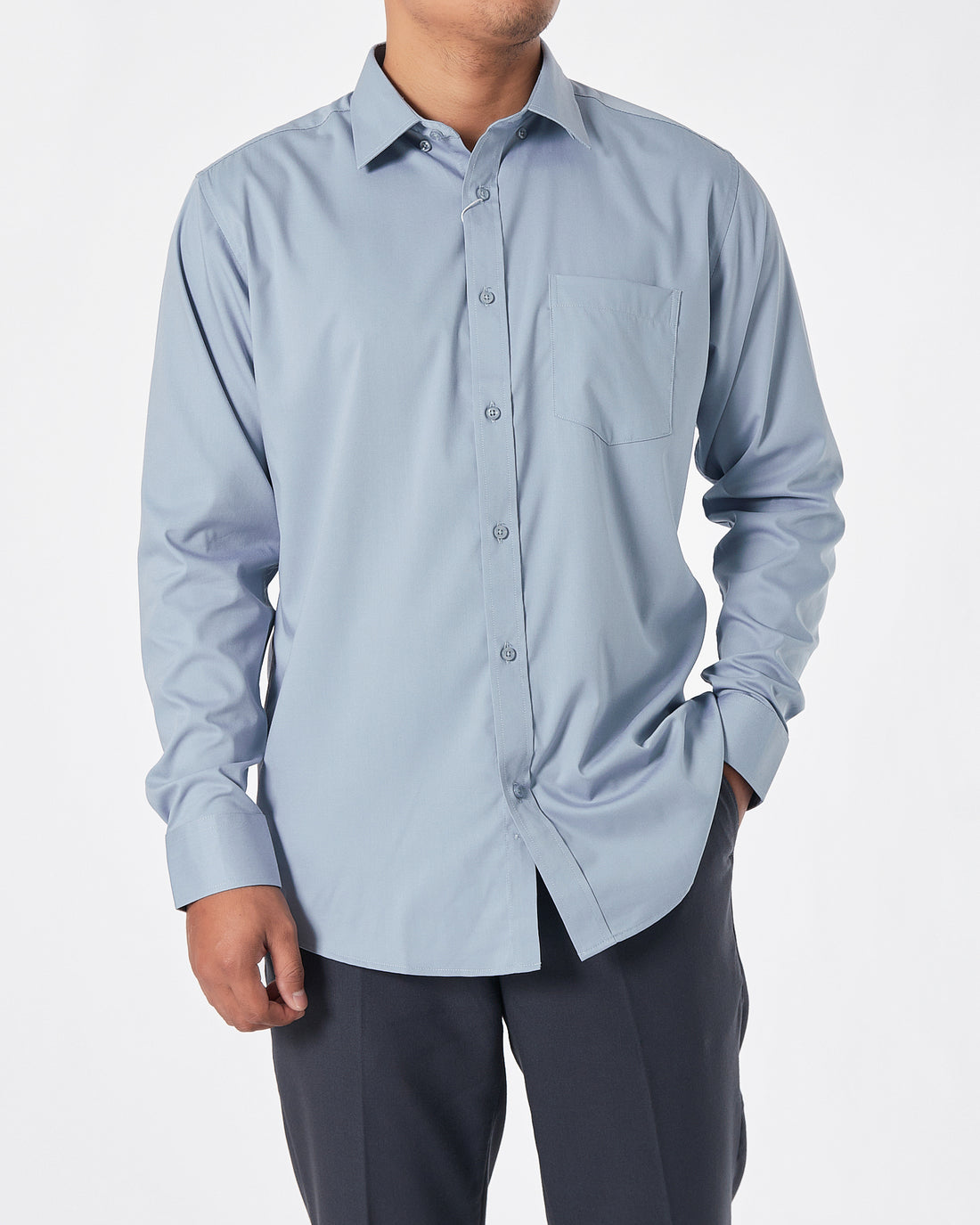 NK Regular Fit Men Grey Shirts Long Sleeve 21.90