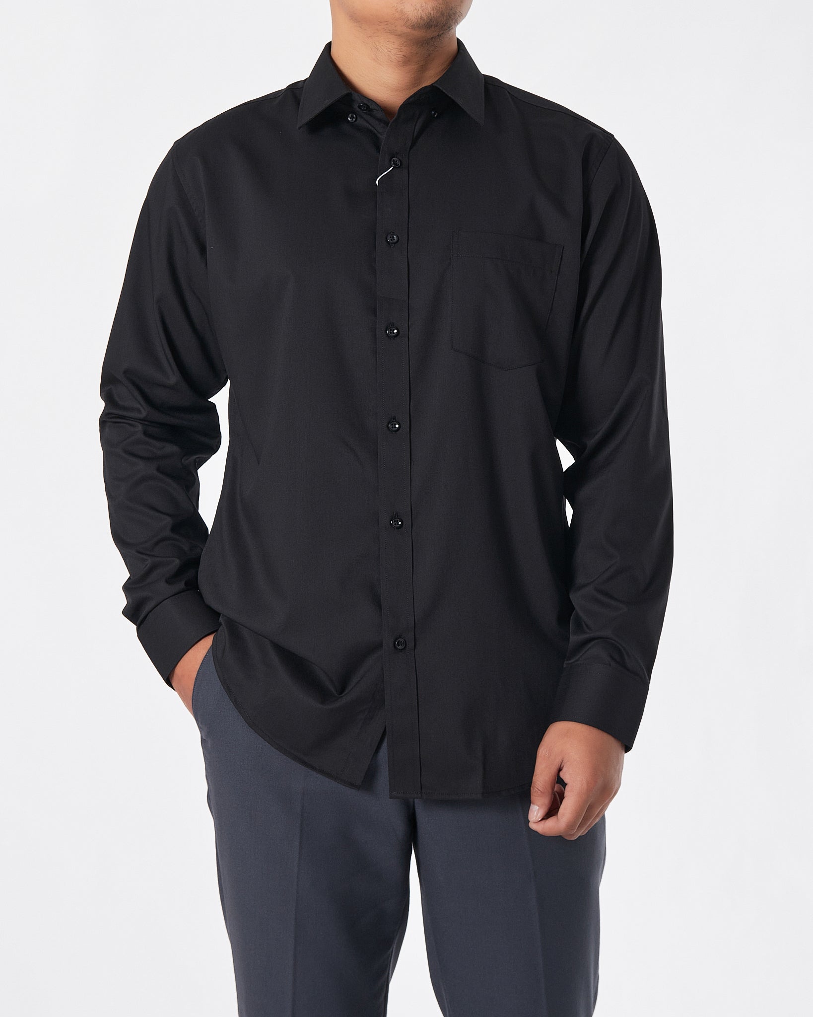 NK Regular Fit Men Black Shirts Long Sleeve 21.90
