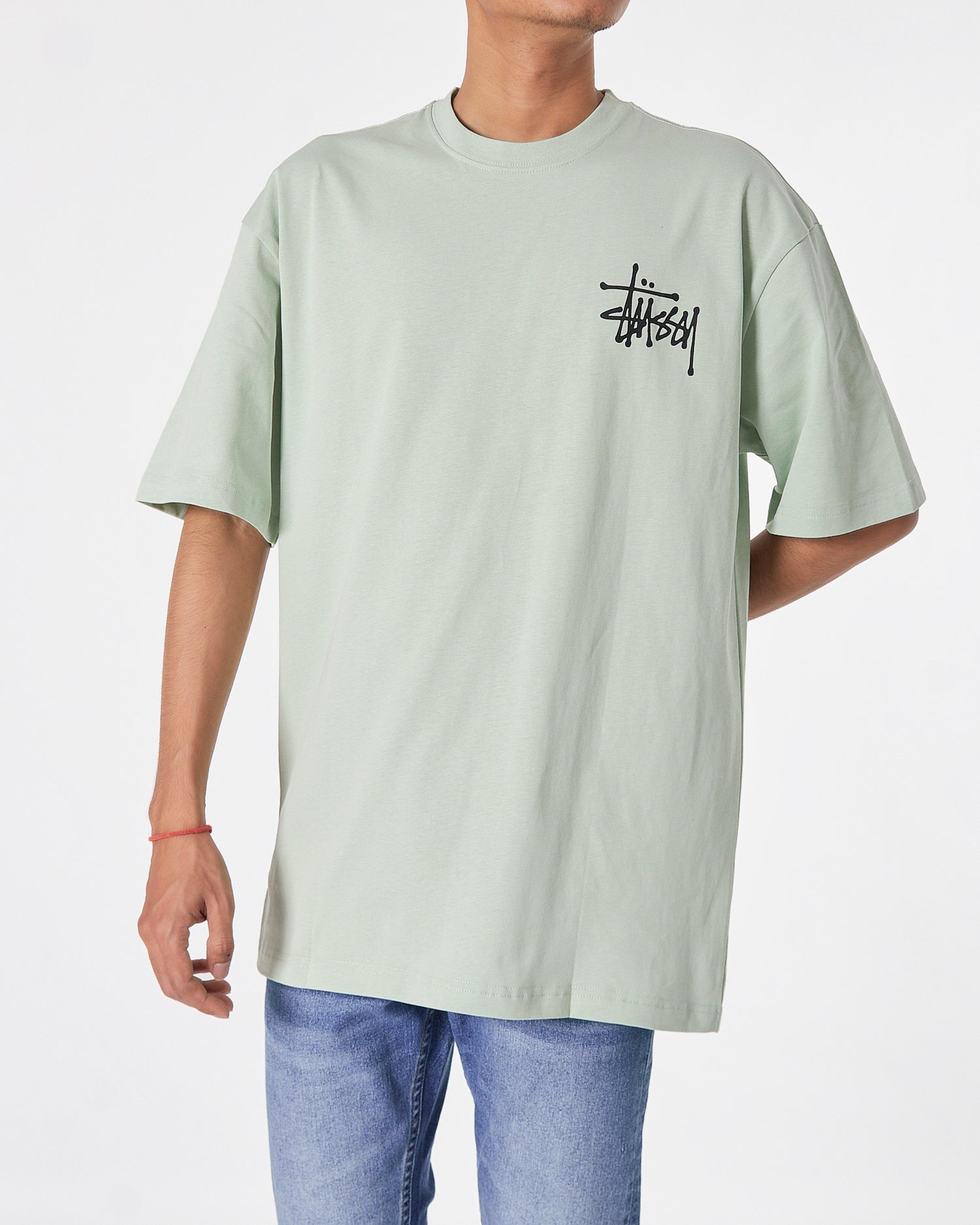STU Back Logo Printed Men Green T-Shirt 20.90