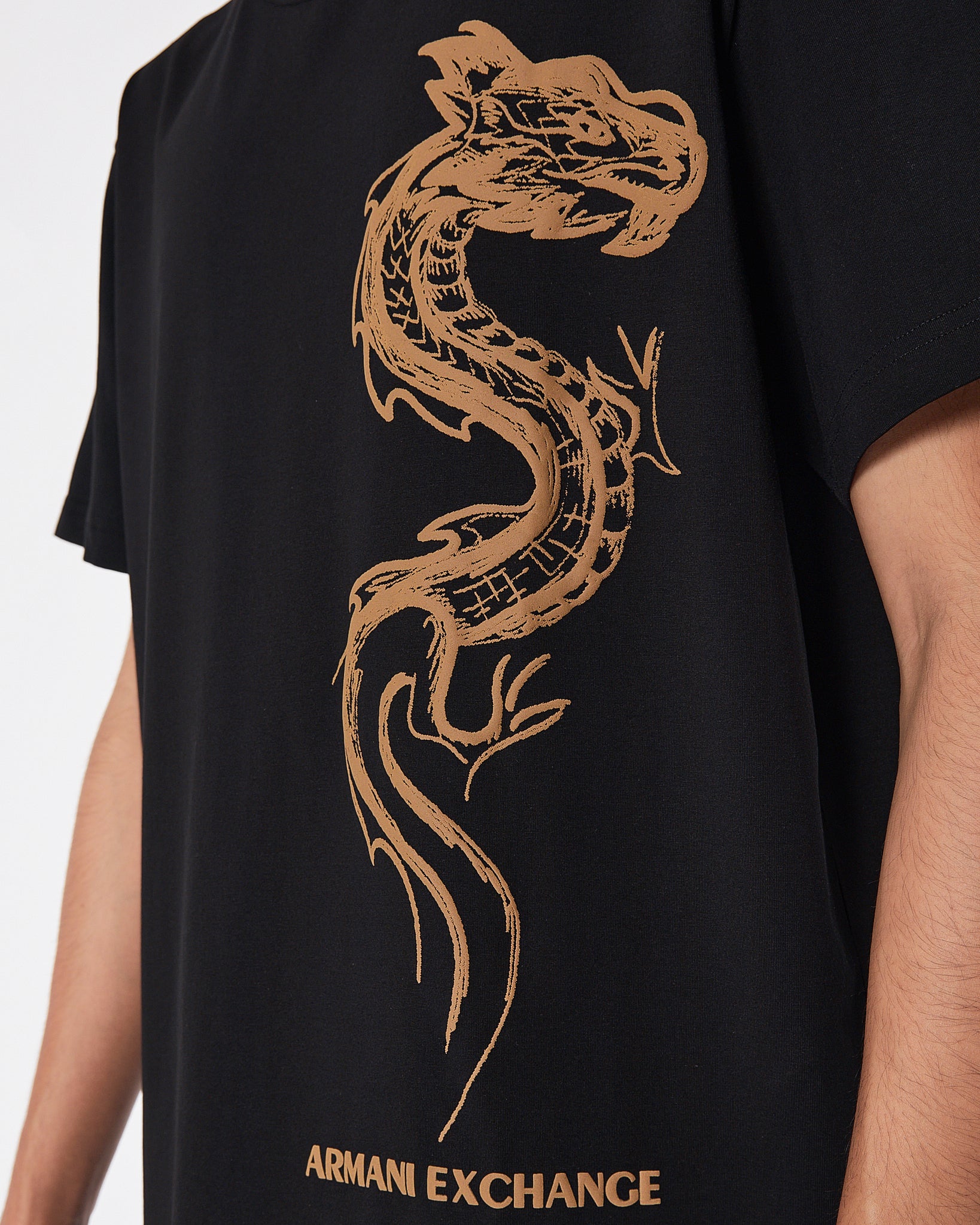 ARM Dragon 3D Printed Men Black T-Shirt 17.90