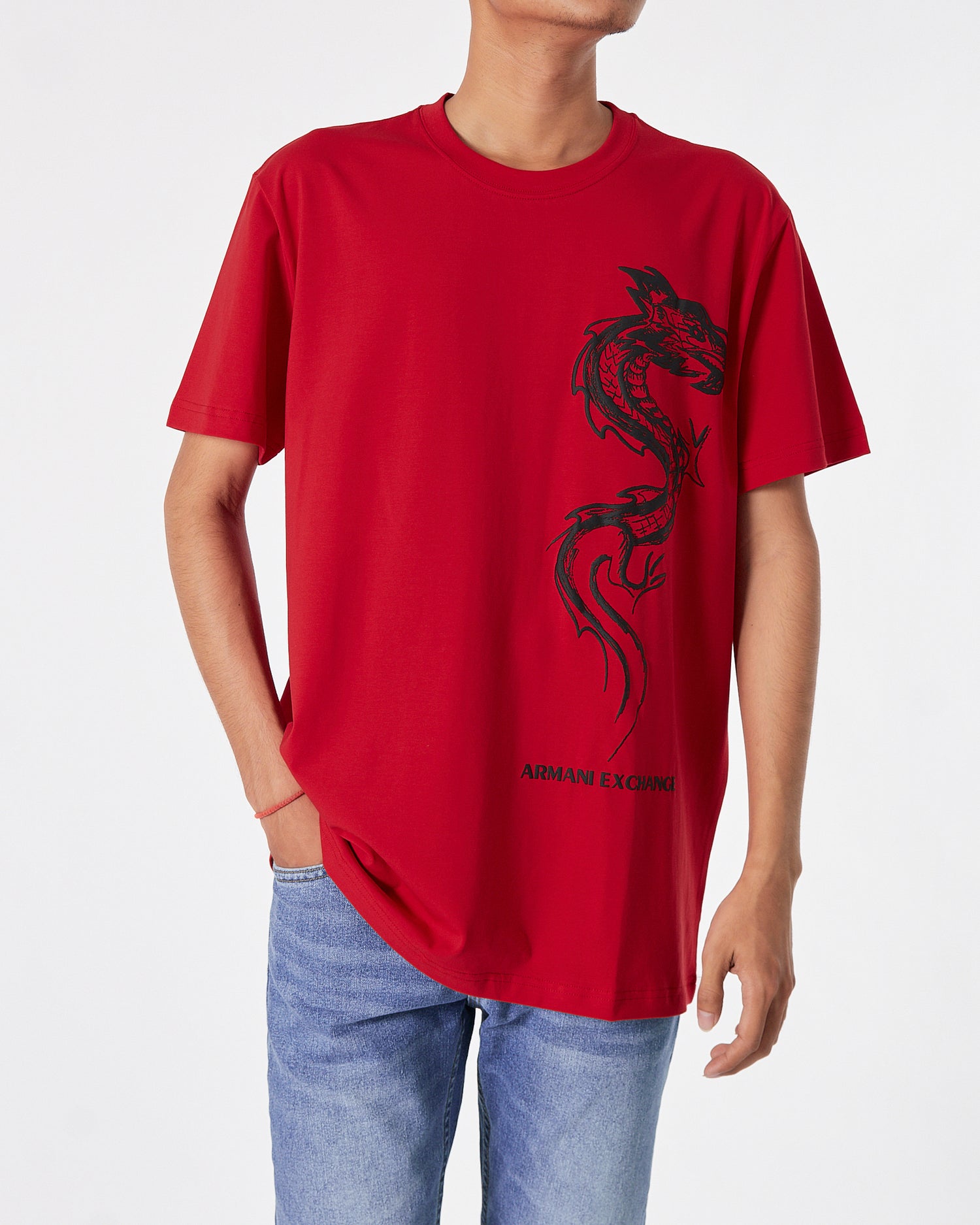 ARM Dragon 3D Printed Men Red T-Shirt 17.90