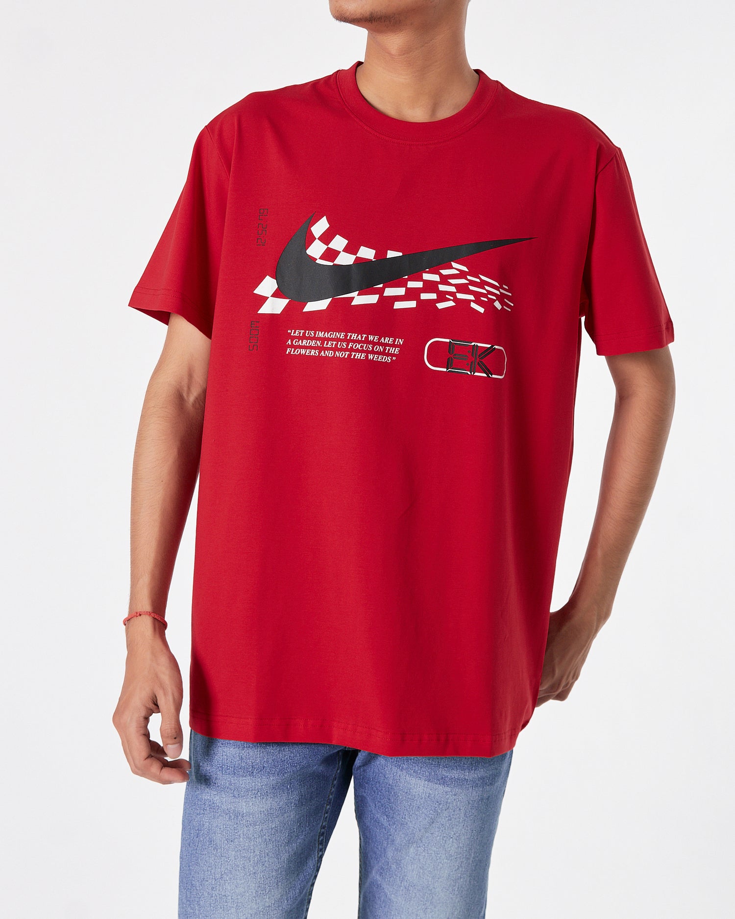 NIK Swooh Logo Printed Men Red T-Shirt 16.90