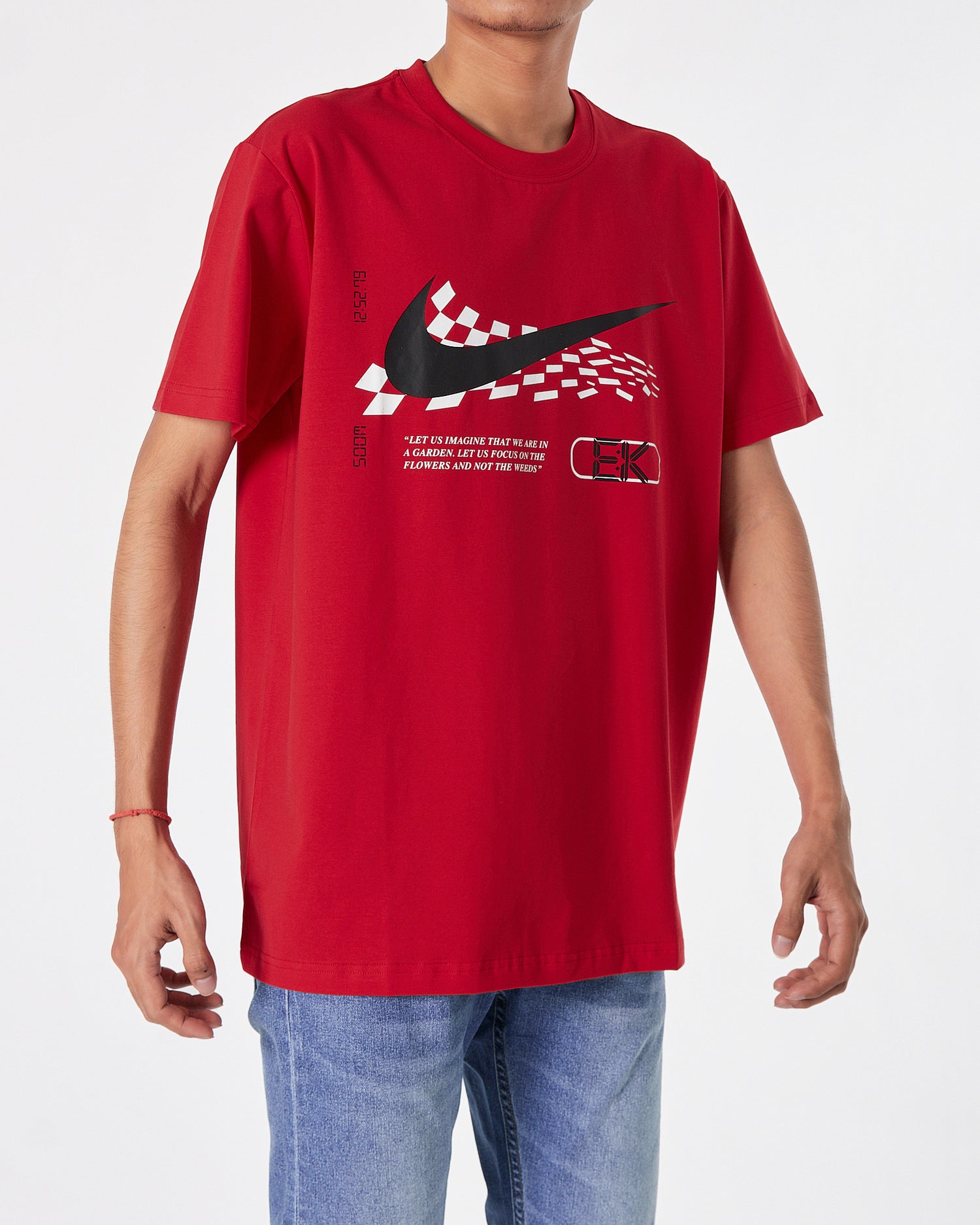 NIK Swooh Logo Printed Men Red T-Shirt 16.90