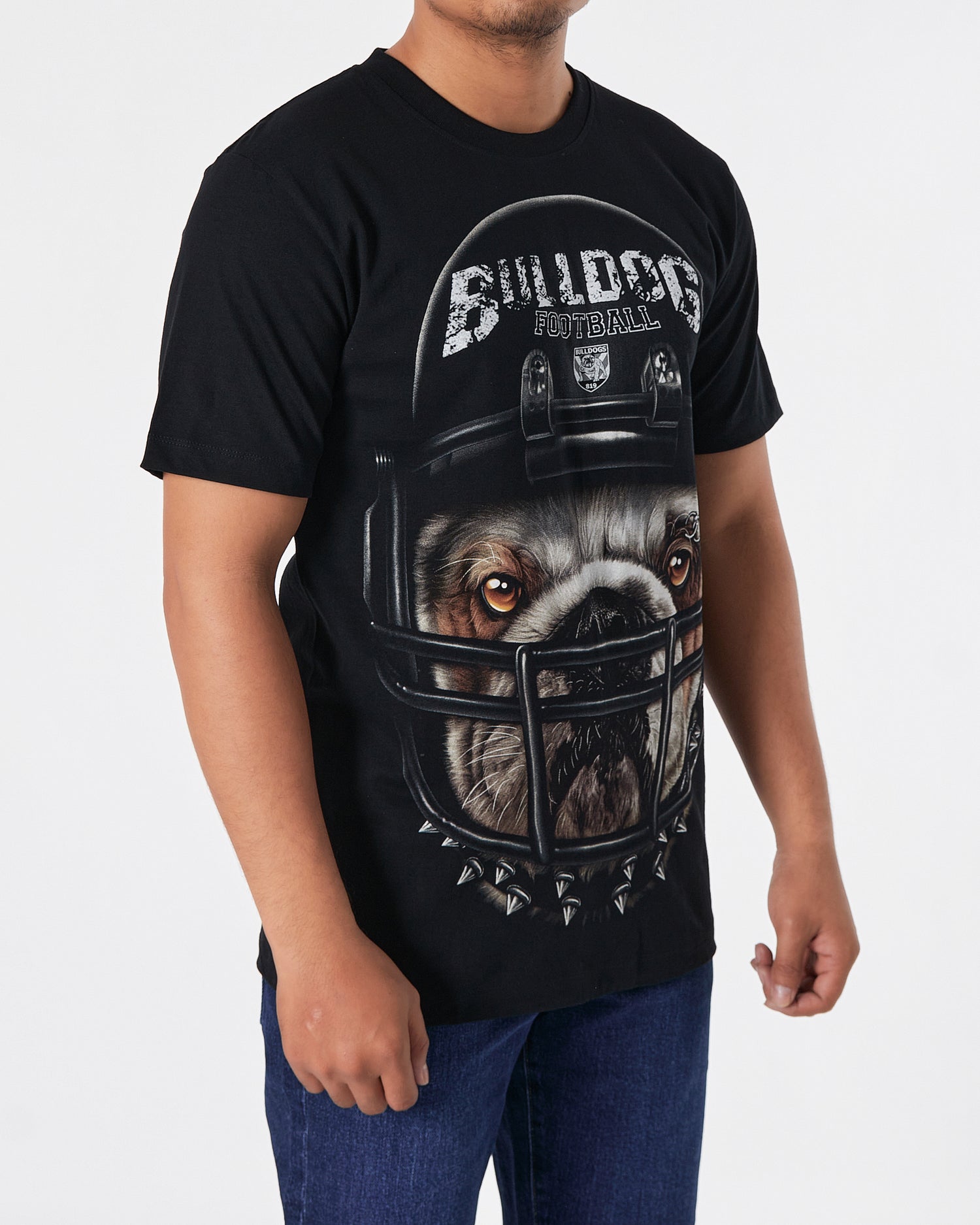 THA Bull Dog Front &amp; Back Printed Men Over Size T-Shirt 16.50