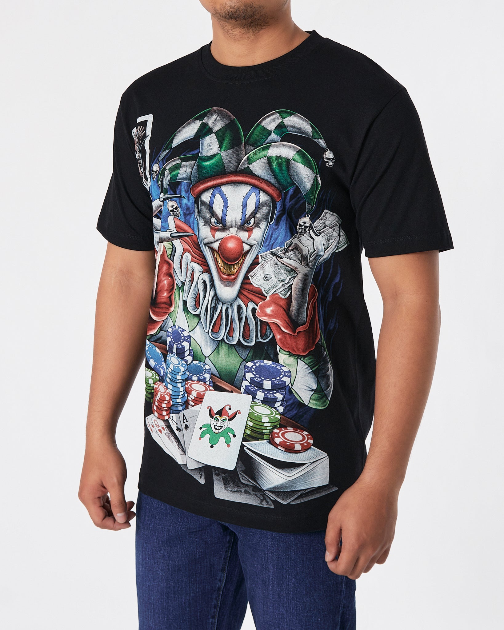 THA Clown Front &amp; Back Printed Men Over Size T-Shirt 15.90