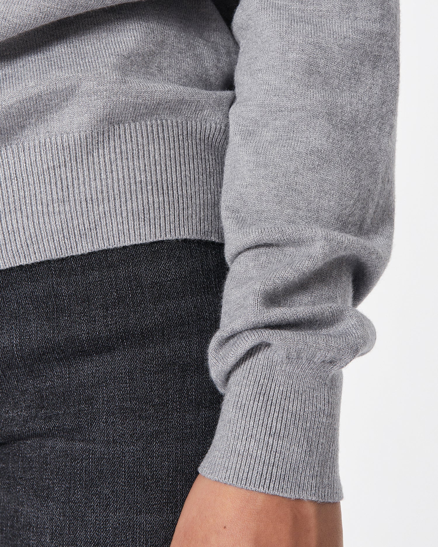 Plain Color Lady Soft Knit Grey Cardigan 18.90
