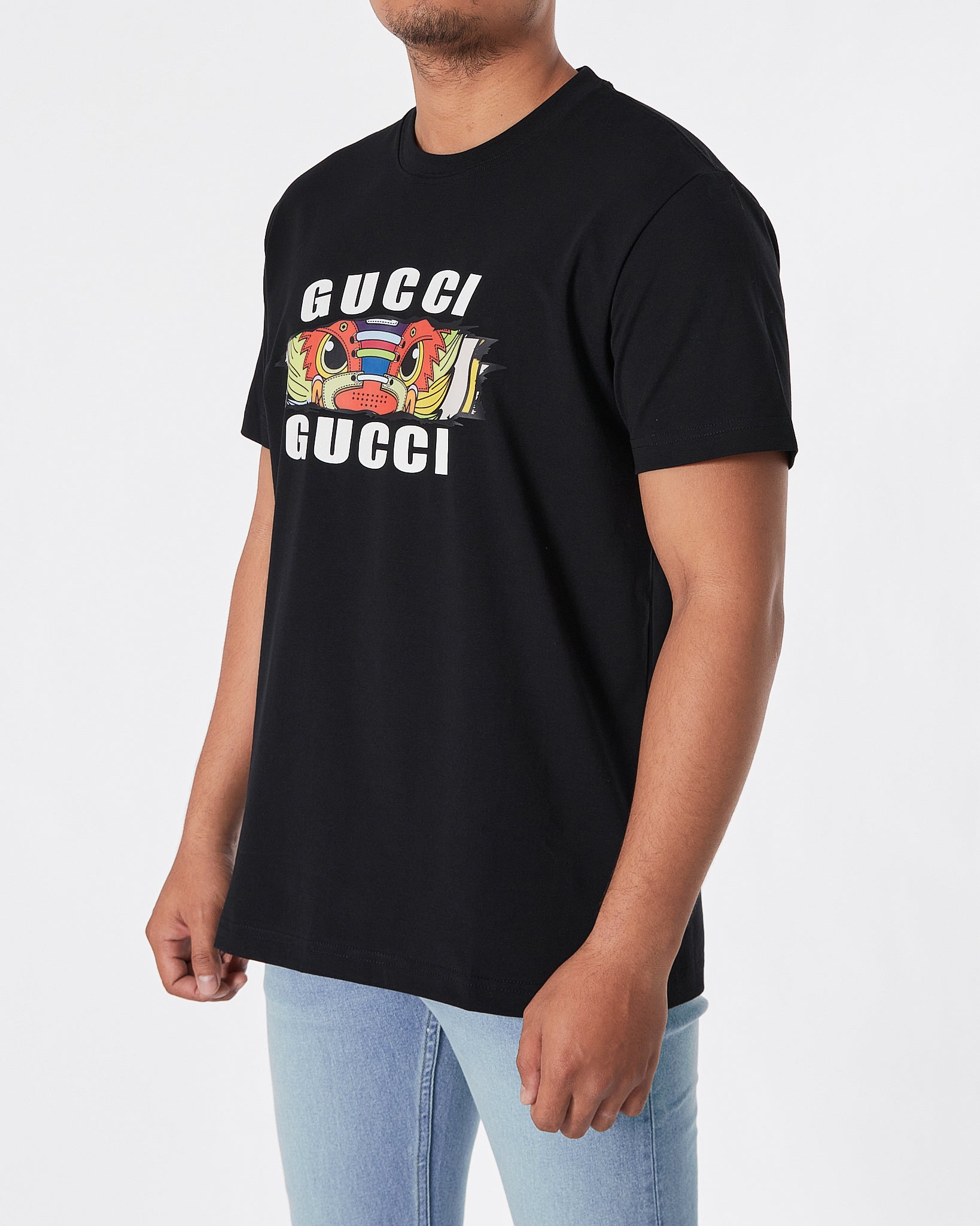 GUC Dragon Printed Men Black T-Shirt 16.90