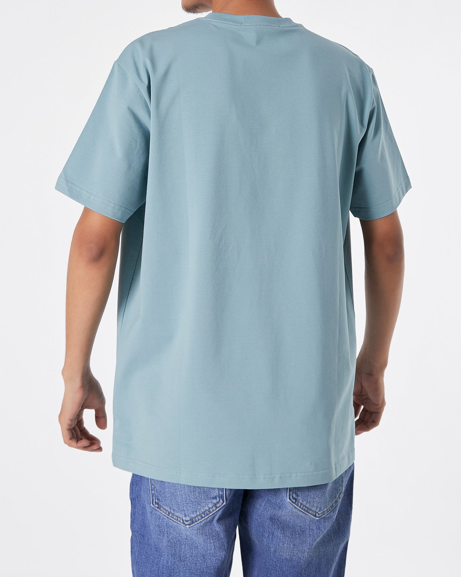 TH Logo Printed Men Light Blue T-Shirt 14.90