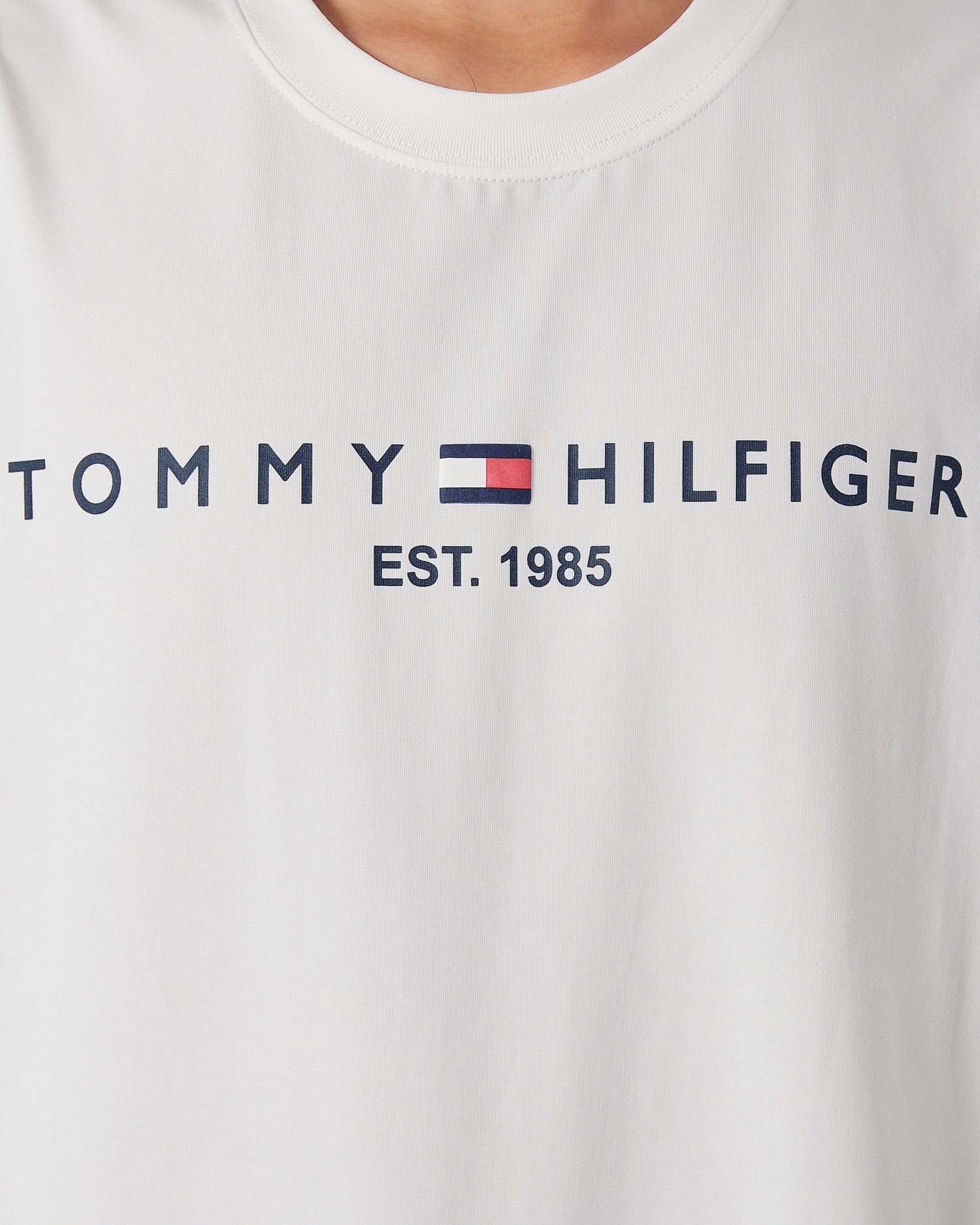 TH Logo Printed Men White T-Shirt 14.90