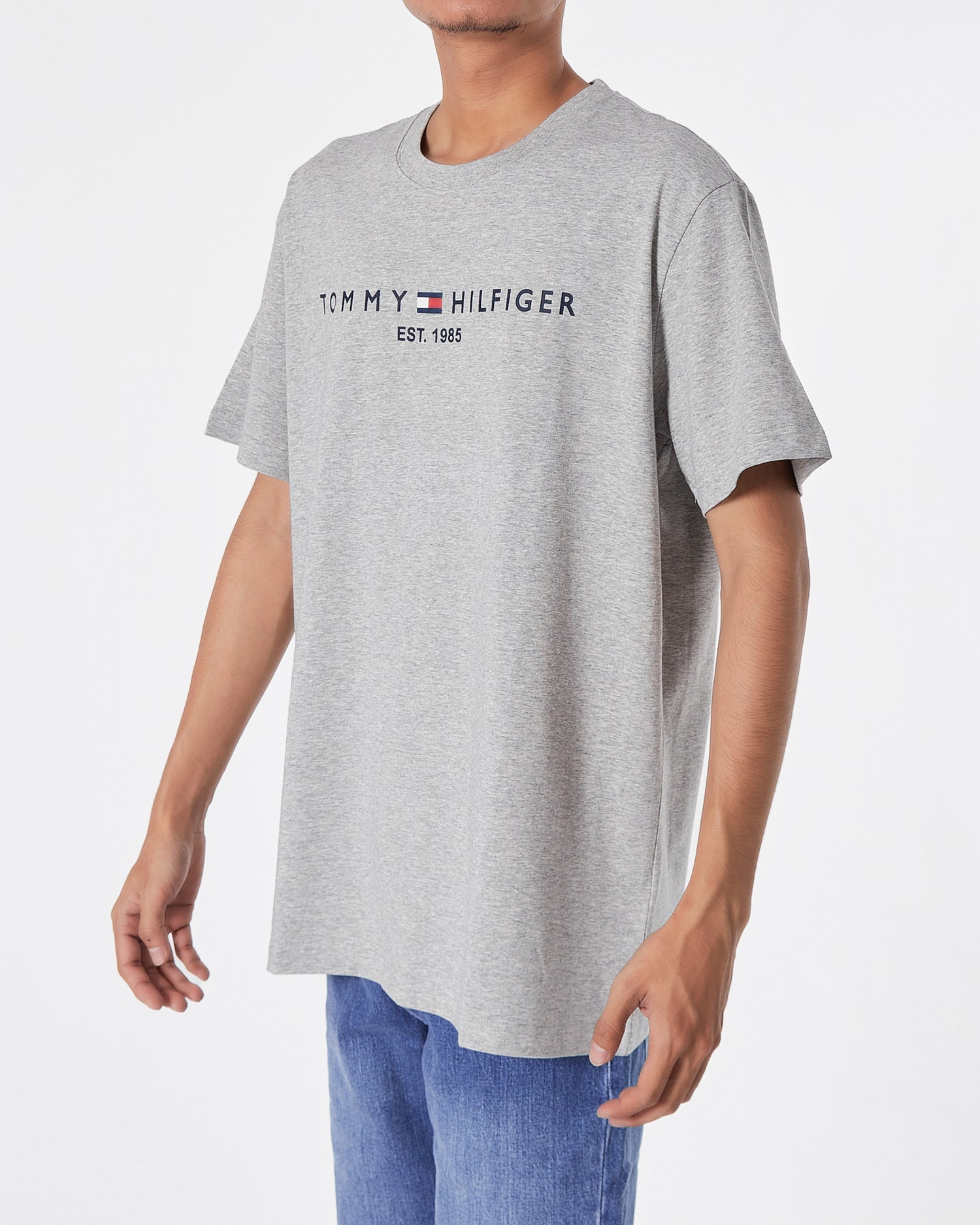 TH Logo Printed Men Grey T-Shirt 14.90