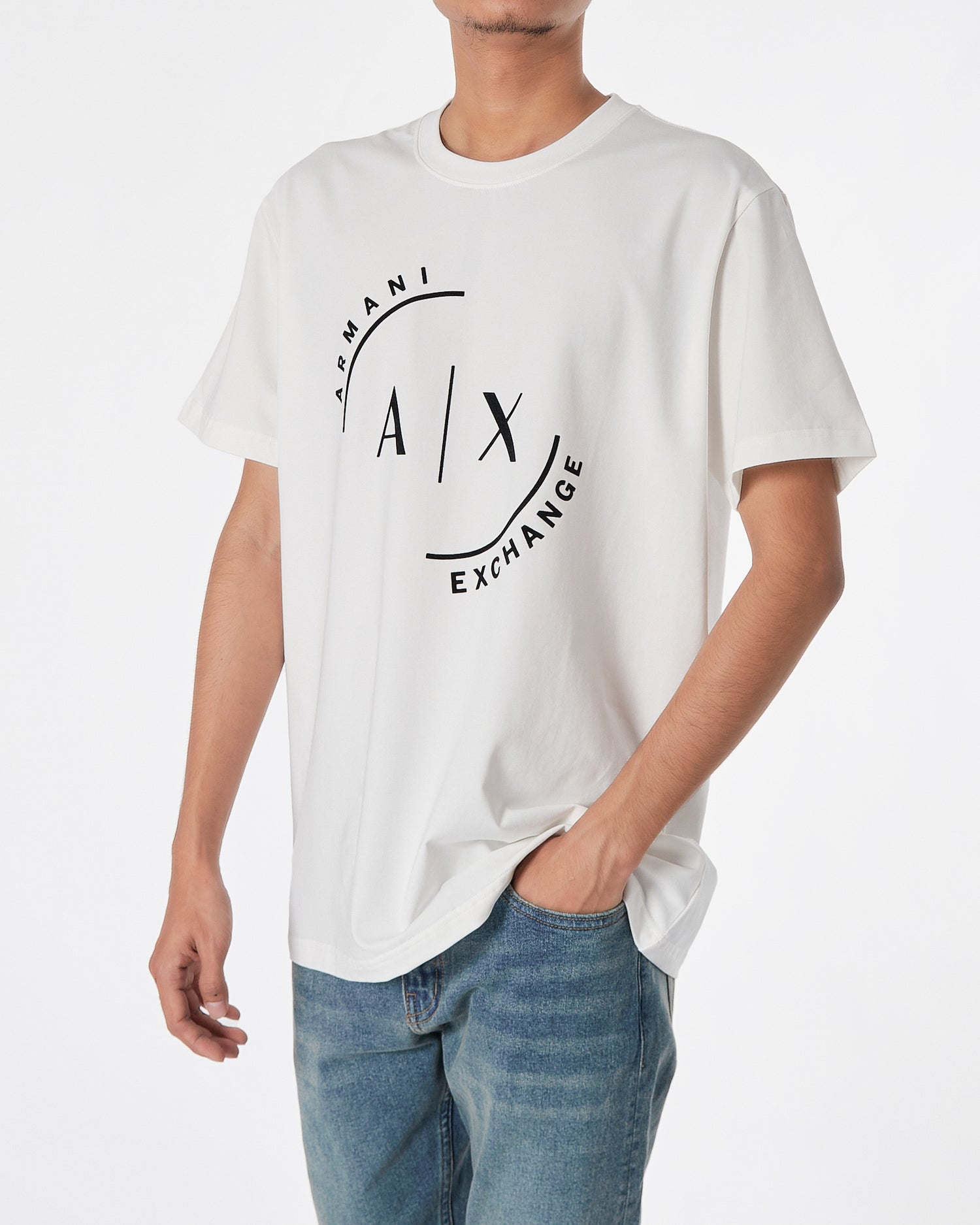 ARM Velvet Logo Printed Men White T-Shirt 16.90