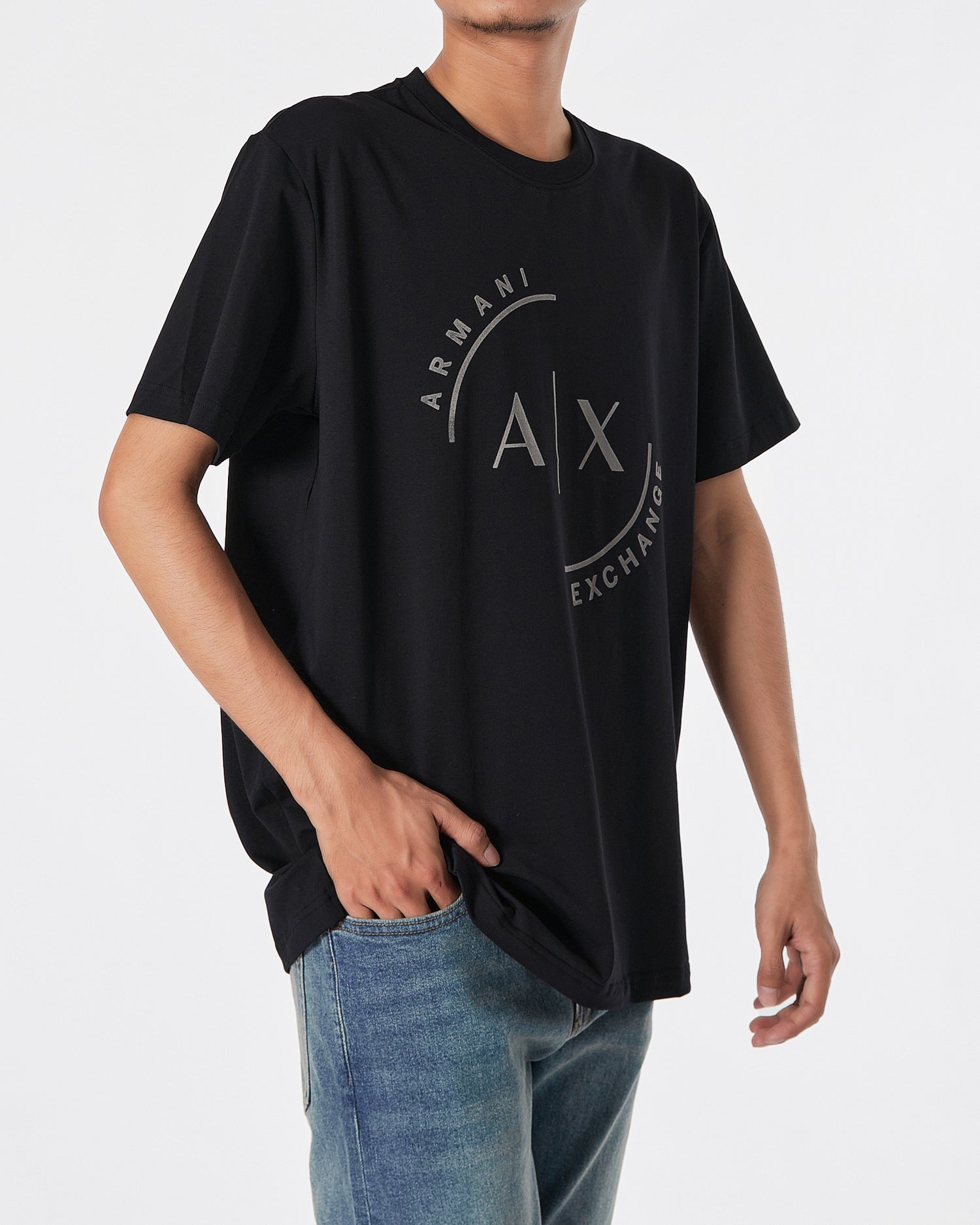 ARM Velvet Logo Printed Men Black T-Shirt 16.90