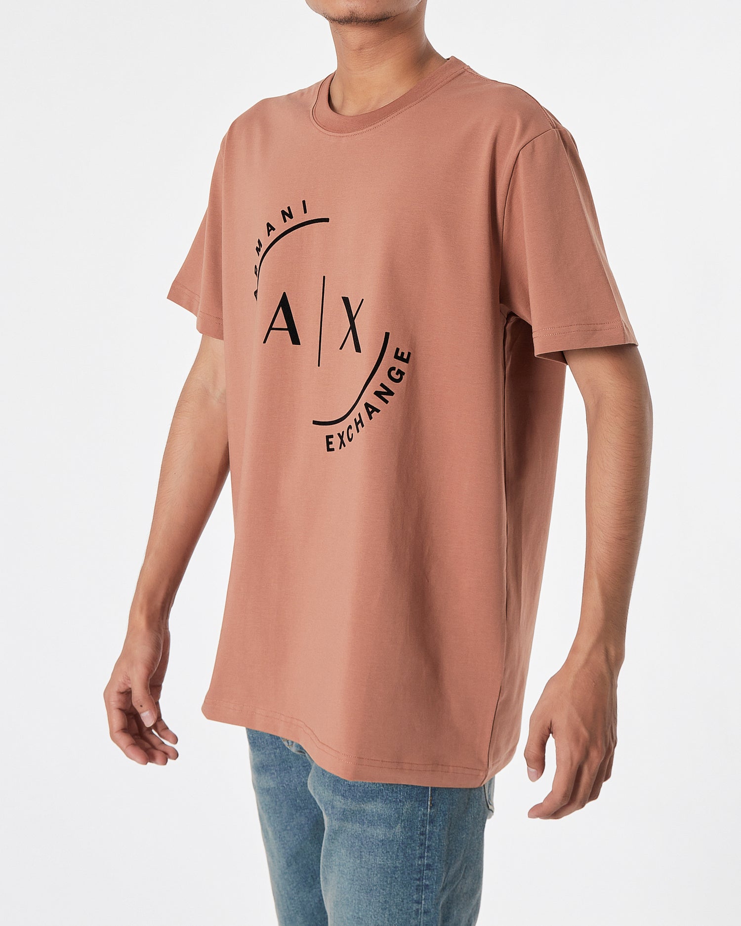 ARM Velvet Logo Printed Men Cream T-Shirt 16.90