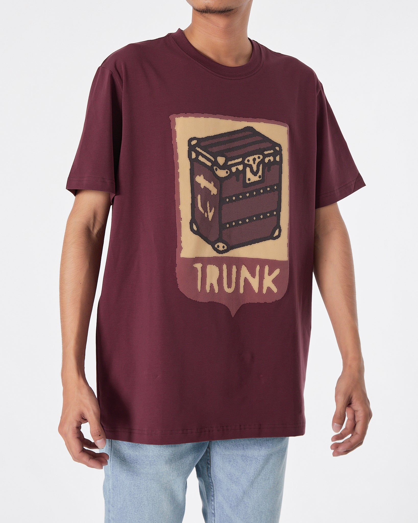 LV Trunkm Box Printed Men Dark Purple T-Shirt 17.90