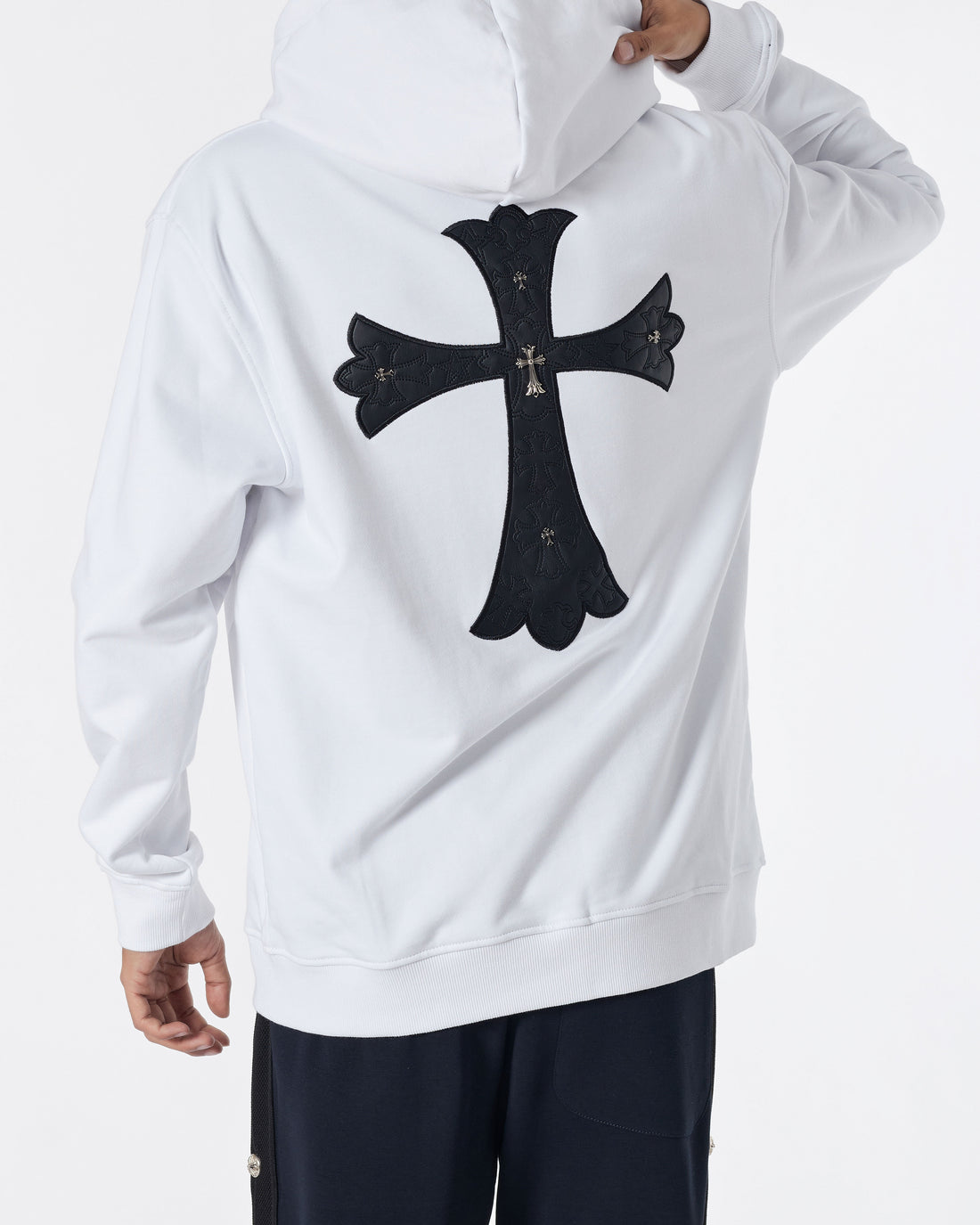 Cross Back Logo Embroidered Men Hoodie Zipped 44.90
