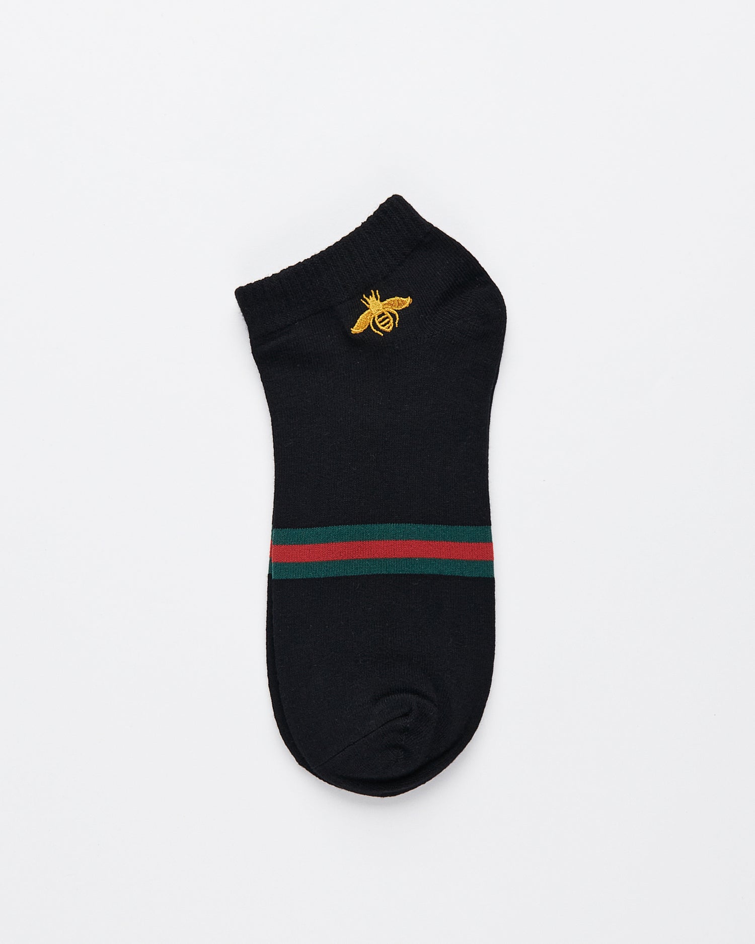 GUC Bee Embroidered Black Low Cut 1 Pairs Socks 1.90