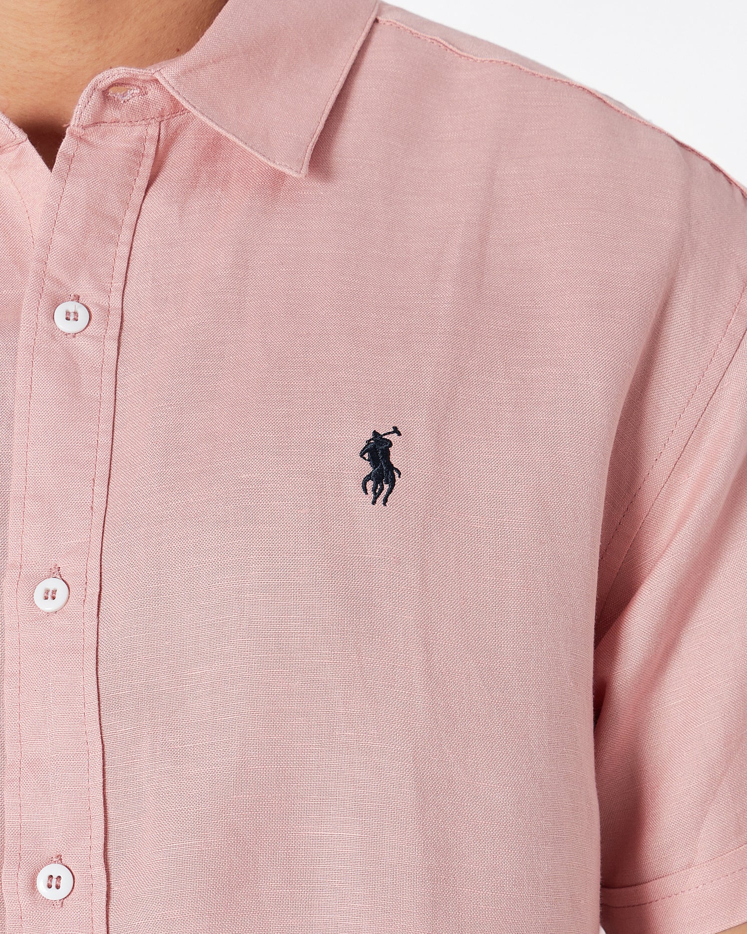 RL Cotton Men Pink Shirts Short Sleeve 28.90