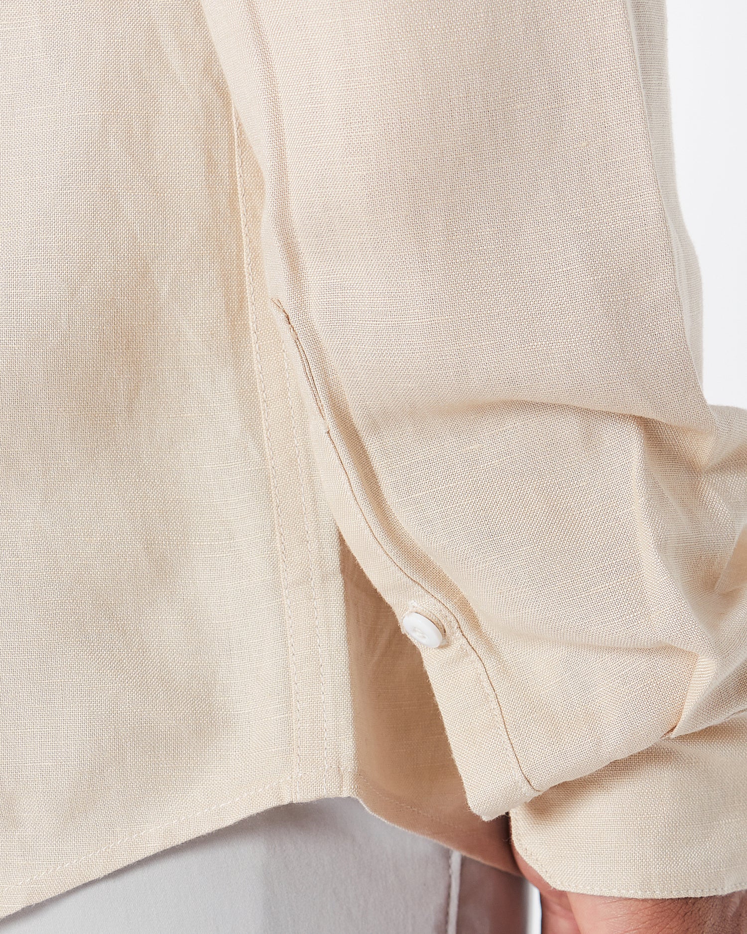 RL 棉质男式奶油色衬衫长袖 30.90