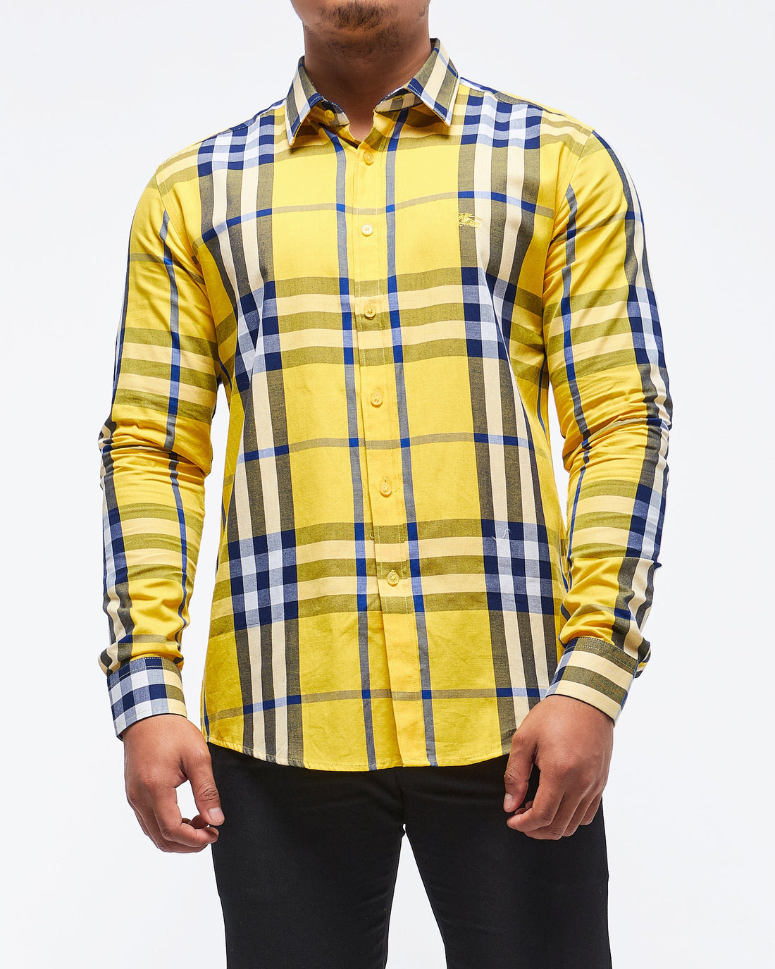 Check Stretch Men Shirt Long Sleeve 25.90