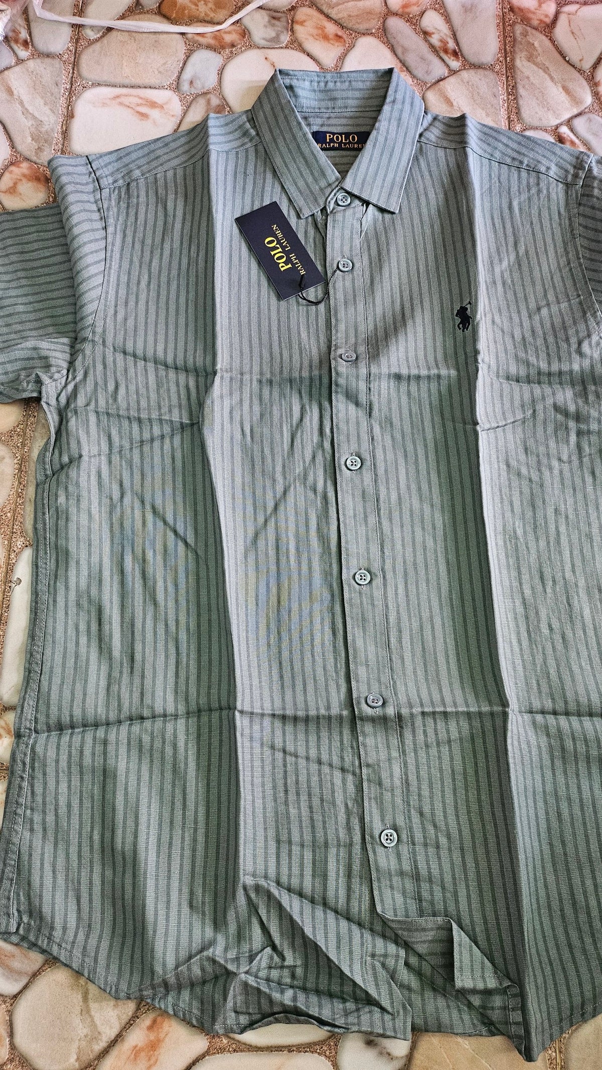 RL Men Striped Shirt Short Sleeve 19.90