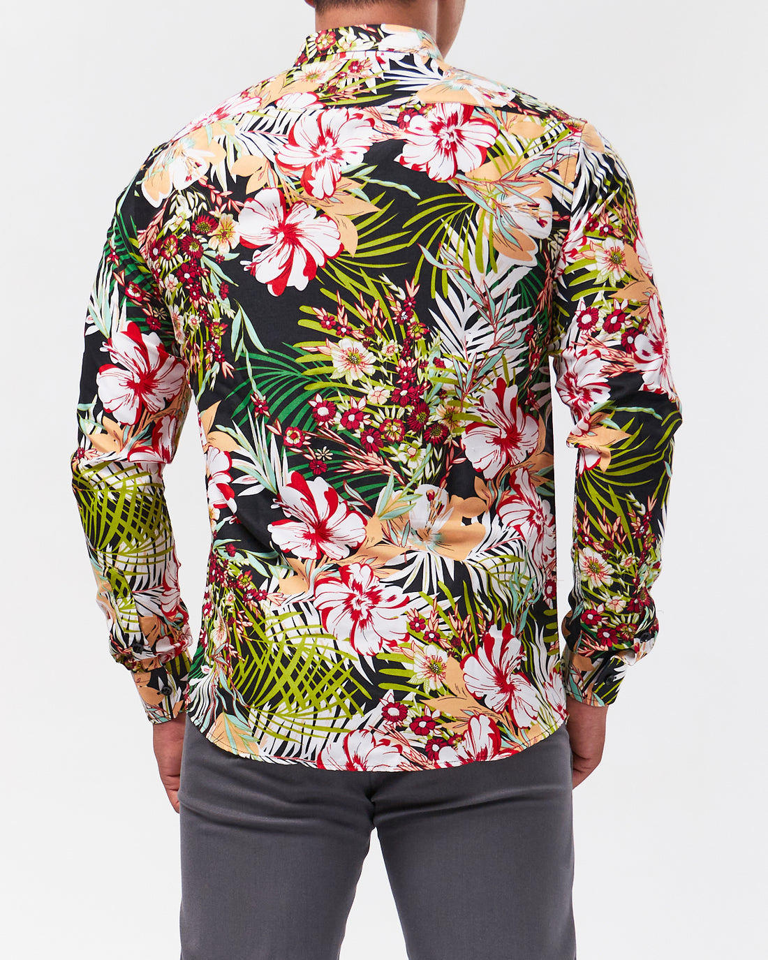 Floral Printed Men Shirt Long Sleeve 21.90