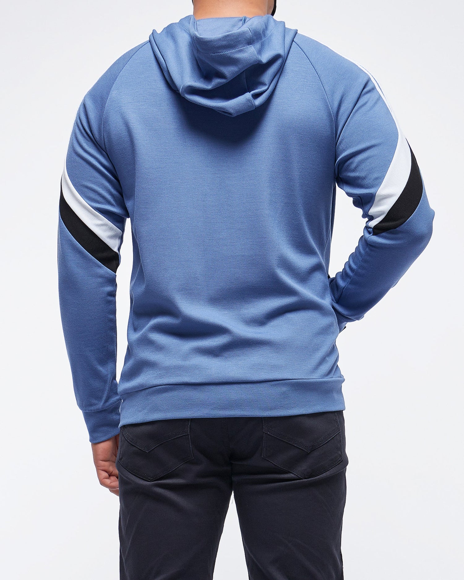 MOI OUTFIT-3 Striped Logo Printed Men Hoodie Zipped 29.90