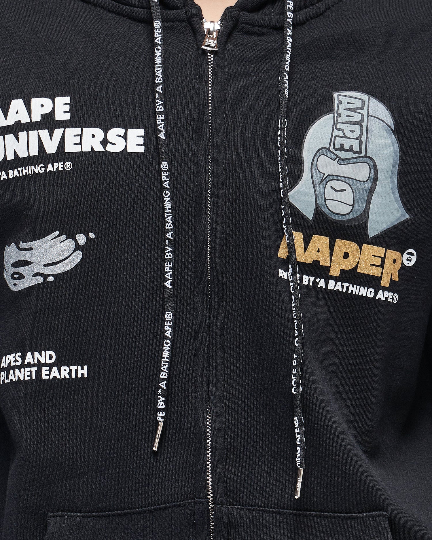 MOI OUTFIT-Aape Universe Printed Men Hoodie Zipped 39.90