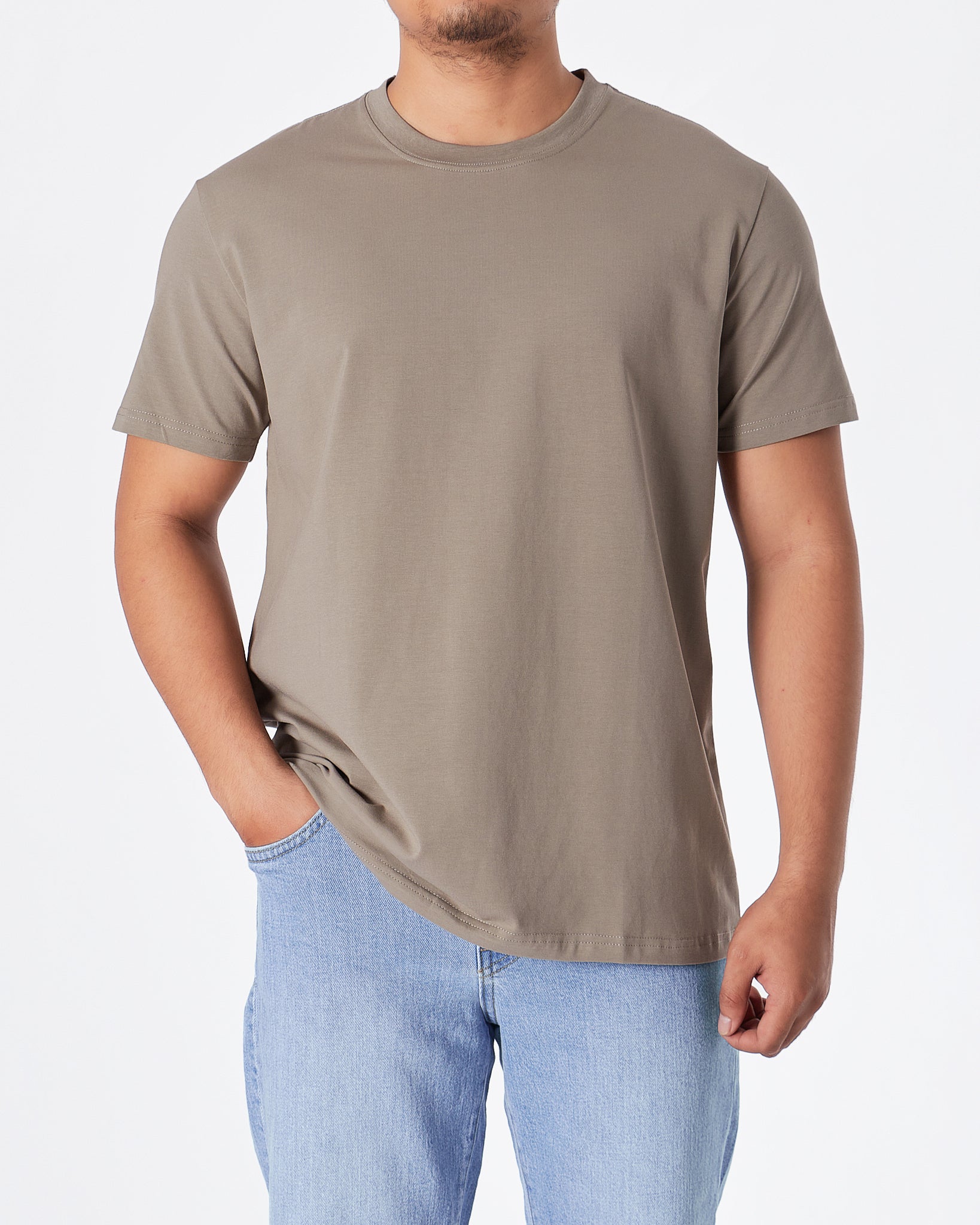ABA Plain Color Men Grey T Shirt 14.90 MOI OUTFIT