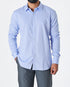 MOI OUTFIT-ABA Slim Fit Men Blue Shirts Long Sleeve 17.90