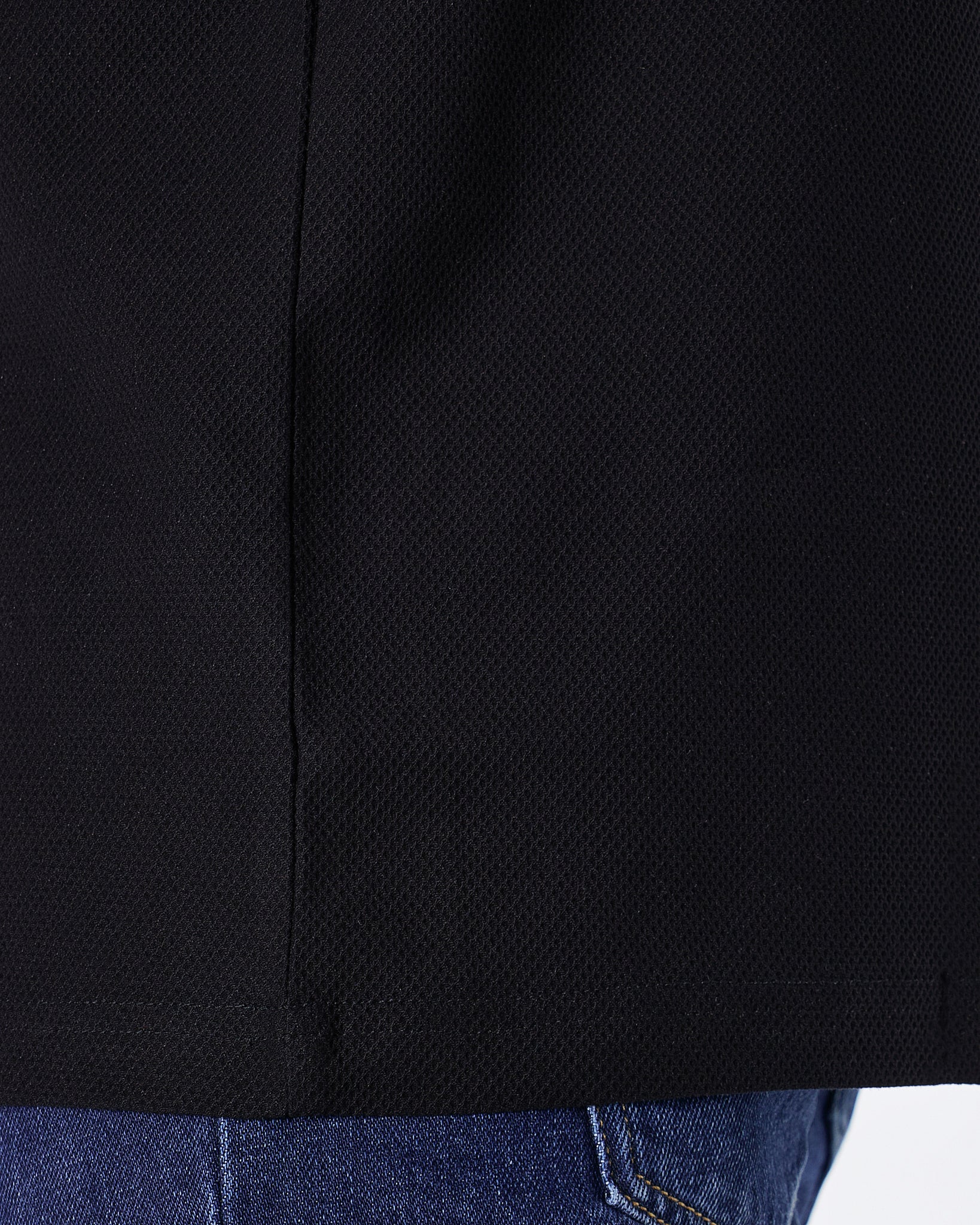 MOI OUTFIT-ABA Solid Color Comfort Men Black T-Shirt 14.90