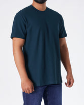 MOI OUTFIT-ABA Solid Color Comfort Men Green T-Shirt 14.90