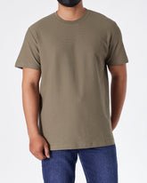MOI OUTFIT-ABA Solid Color Comfort Men Grey T-Shirt 14.90