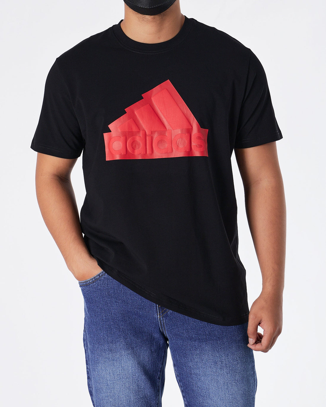 MOI OUTFIT-AD Emboss Men Black T-Shirt 16.90