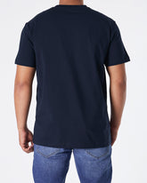 MOI OUTFIT-AD Emboss Men Blue T-Shirt 16.90