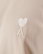 MOI OUTFIT-AMI Heart Embroidered Men Brown T-Shirt 15.50