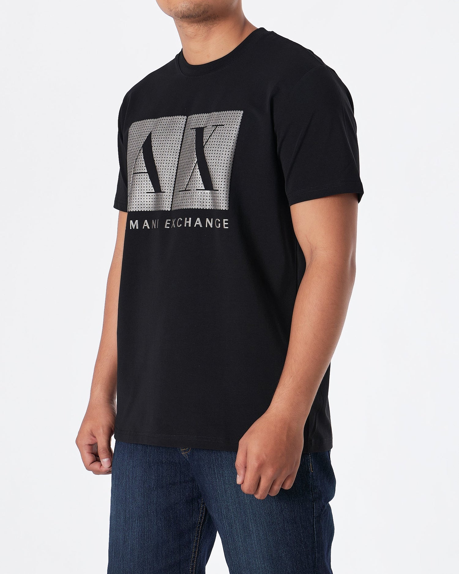 MOI OUTFIT-ARM Exchange Men Black T-Shirt 17.90